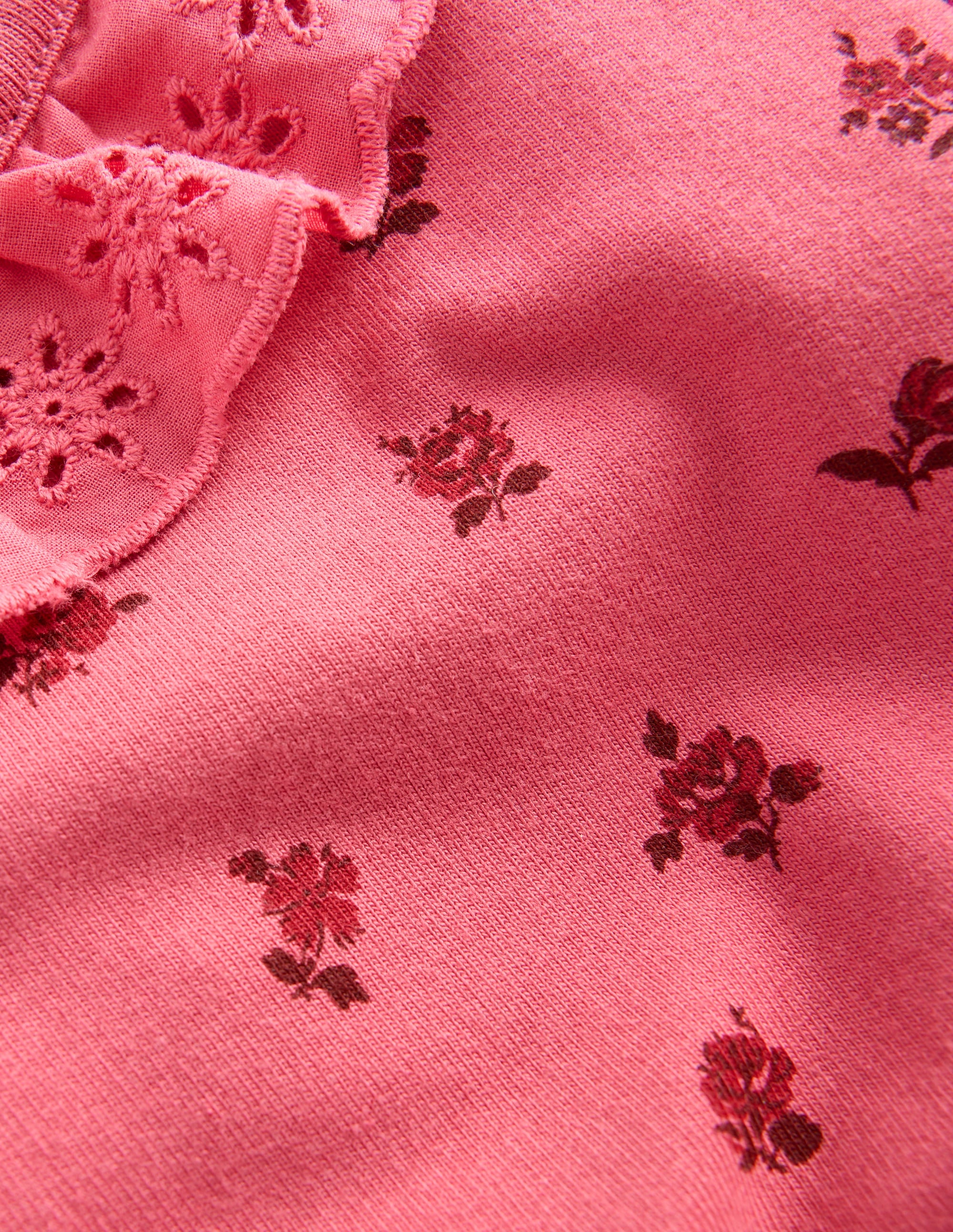 Ruffle Neck Sweatshirt Set-Baroque Vintage Rose - Image 3