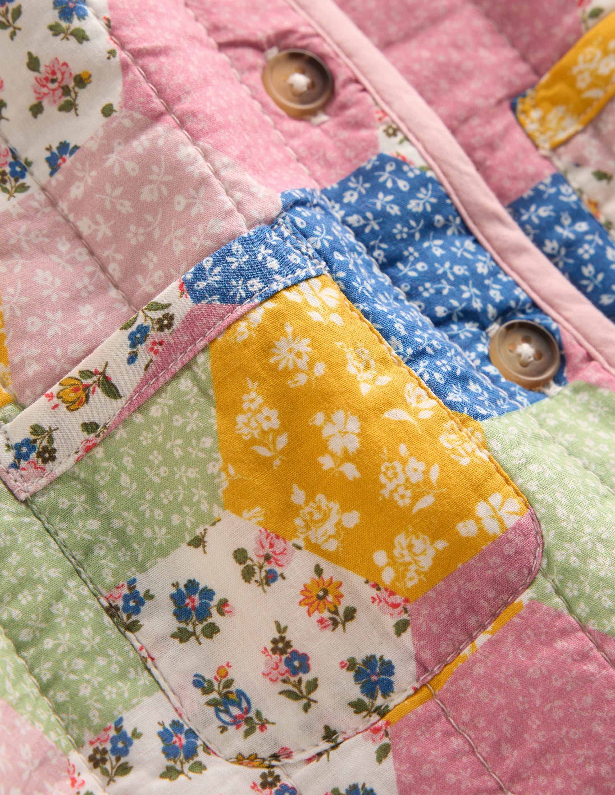 Quilted Jacket-Multi Patchwork Print - Image 4