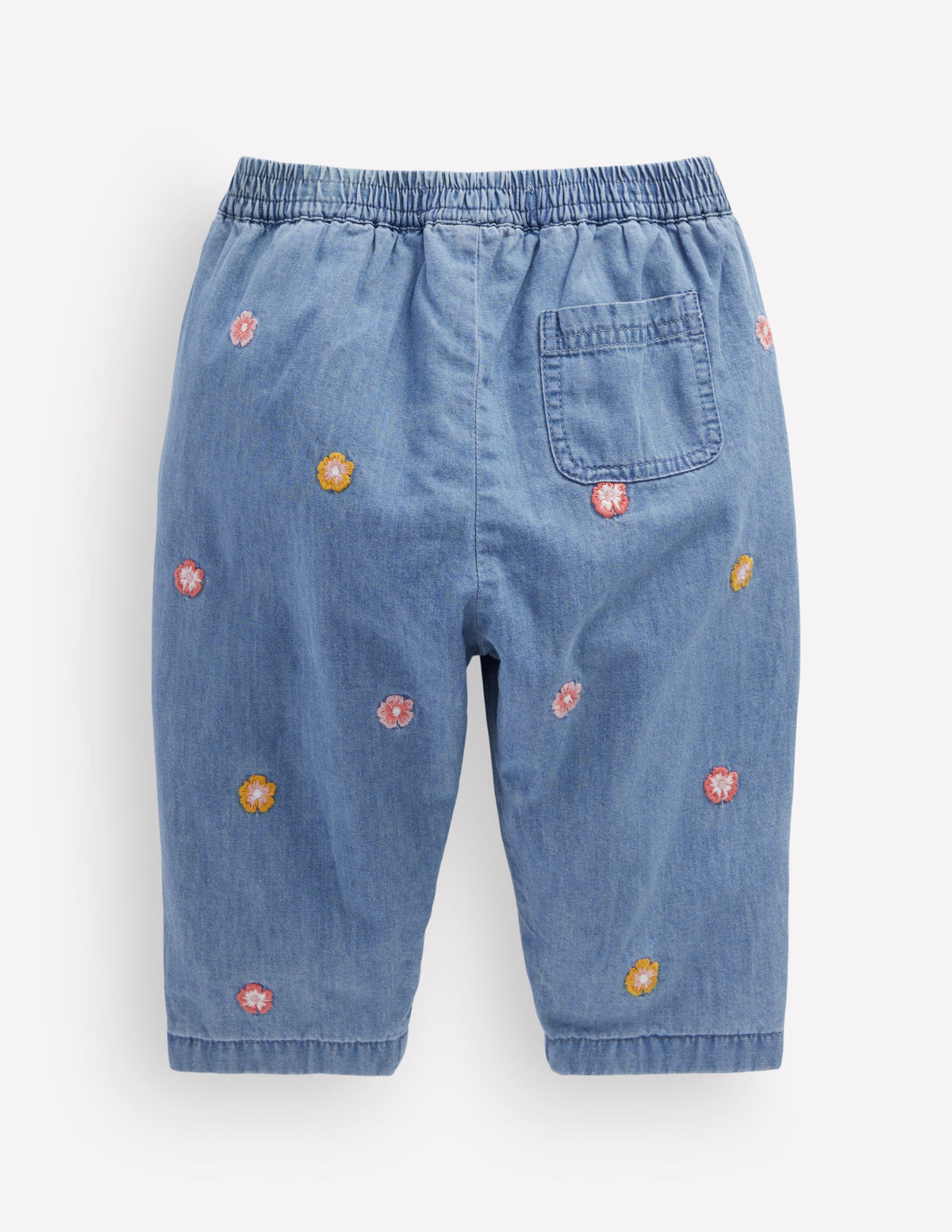Embroidered Chambray Pants-Embroidered Chambray-2