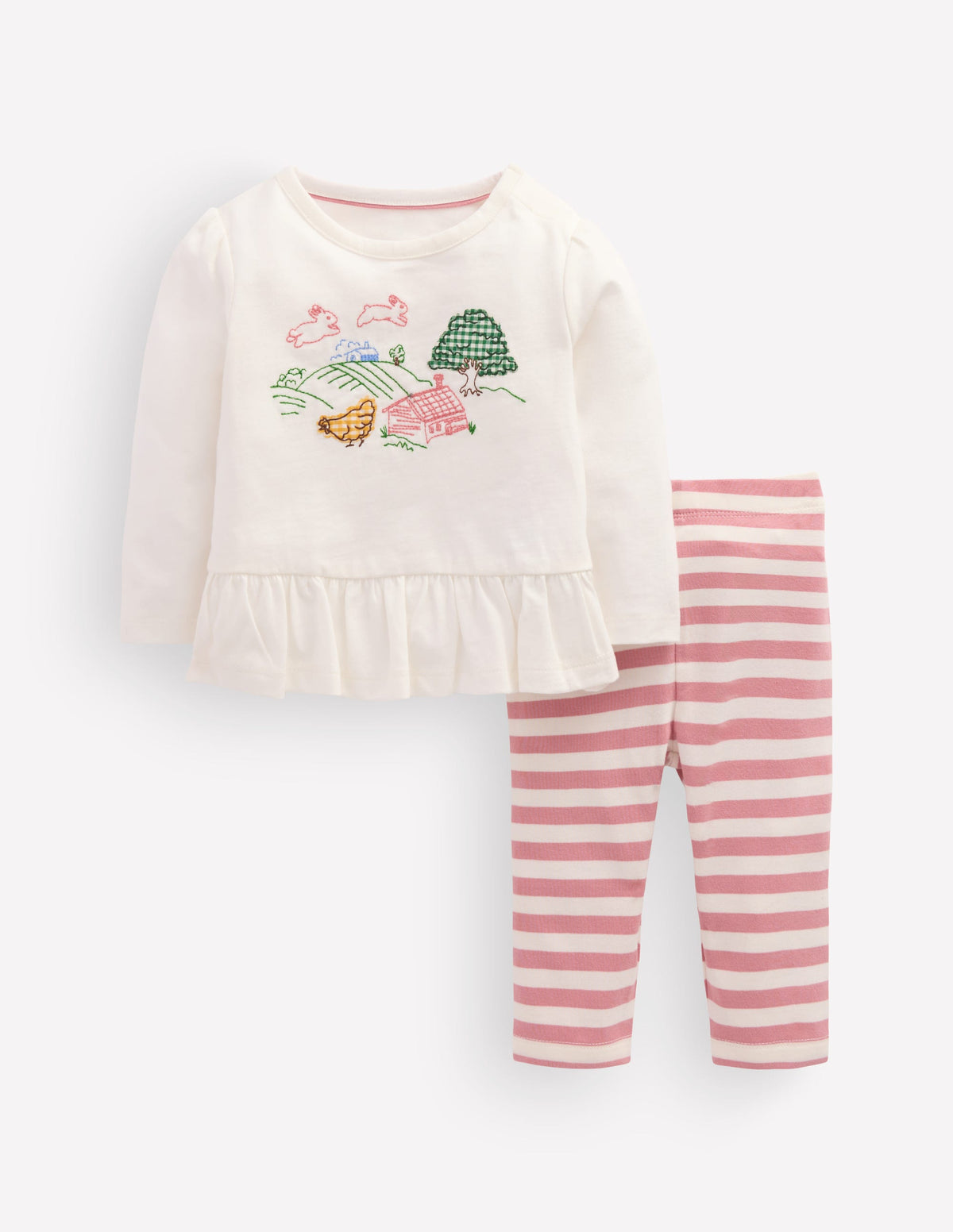 Appliqué Jersey Play Set-Ivory Farm - Image 1