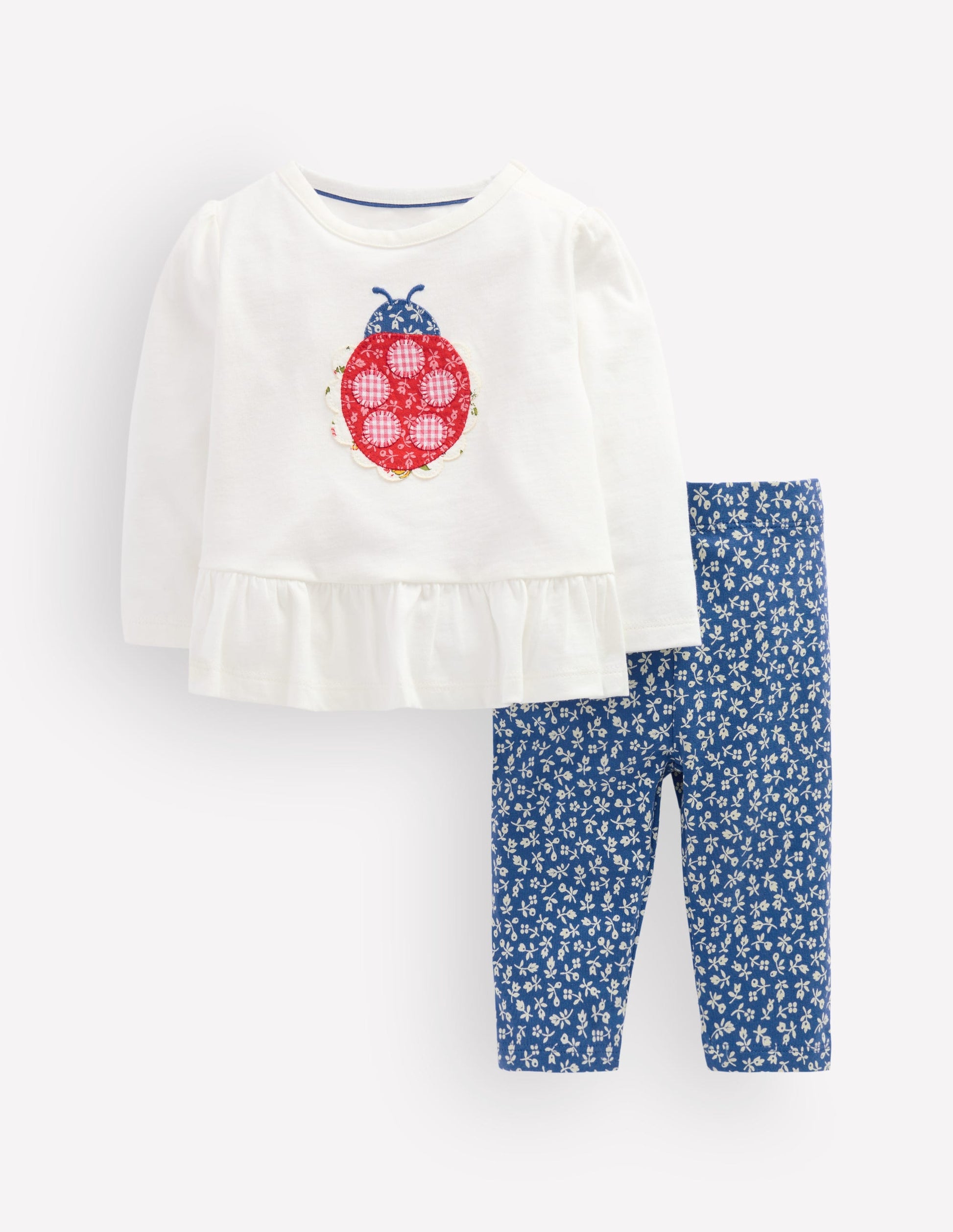 Appliqué Jersey Play Set-Ivory/Blue Ladybird-1