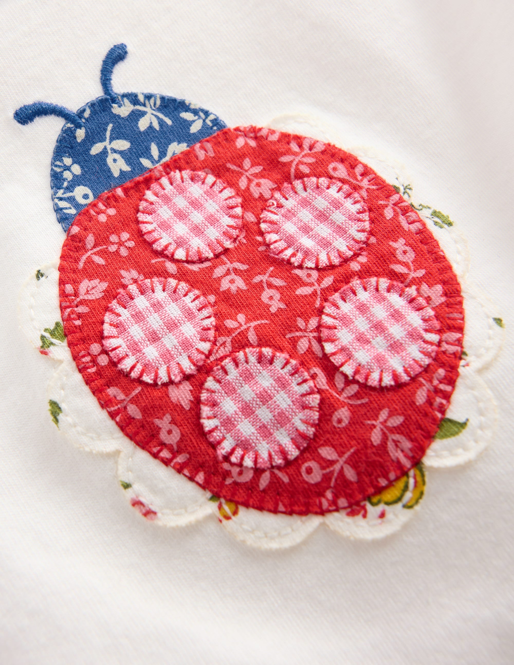 Appliqué Jersey Play Set-Ivory/Blue Ladybird - Image 3