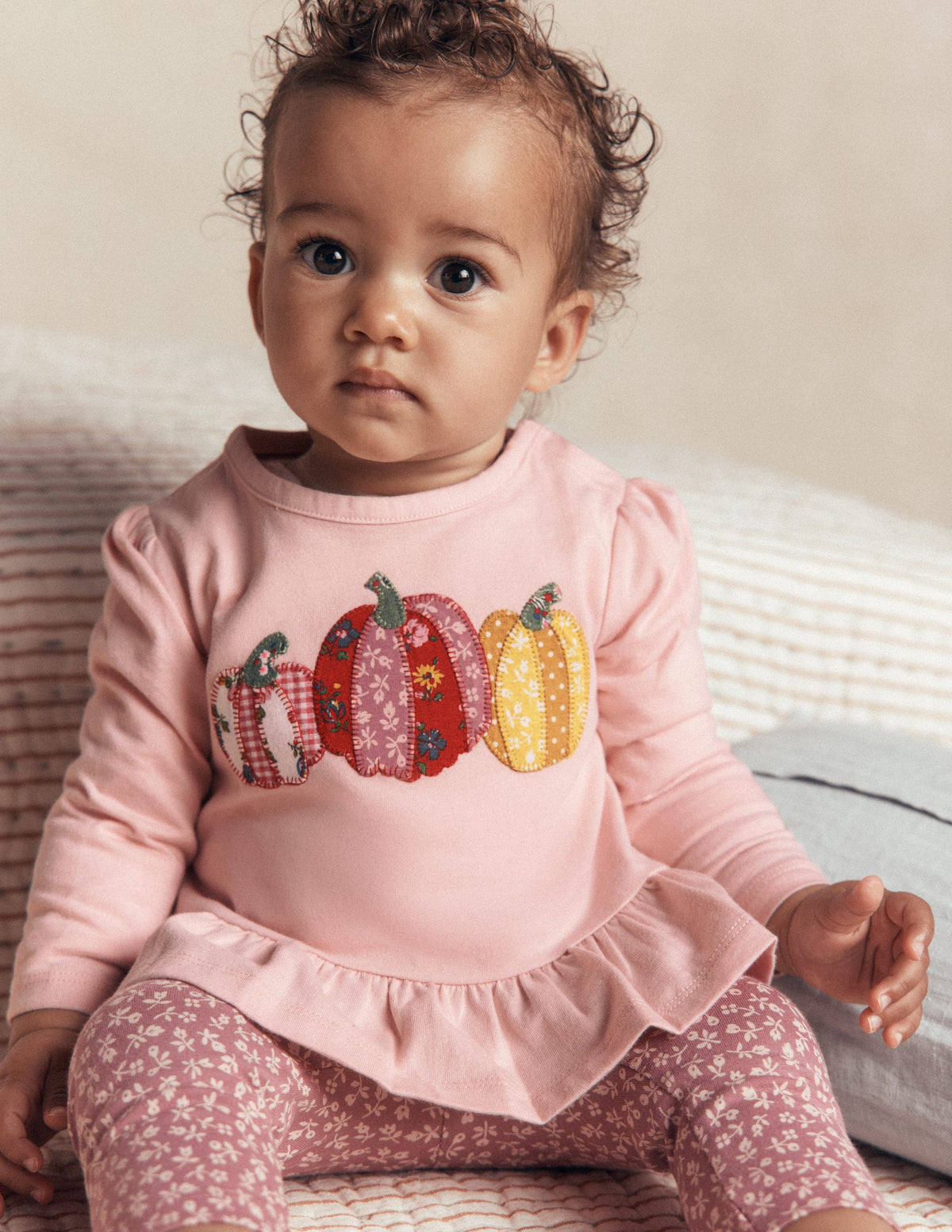 Appliqué Jersey Play Set-Pink Patchwork Pumpkins-1