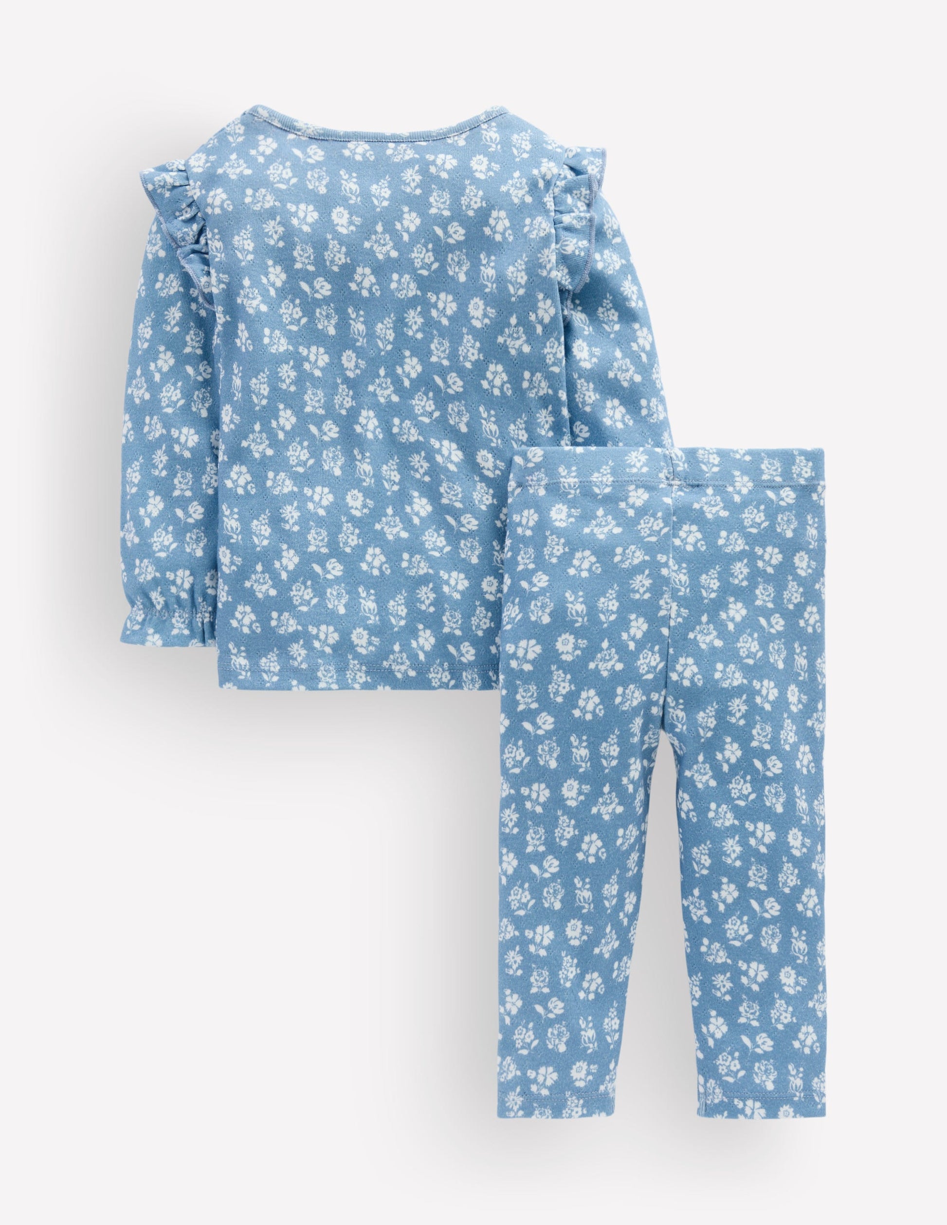 Cotton Pointelle Set-Glacier Blue Ditsy Floral-2