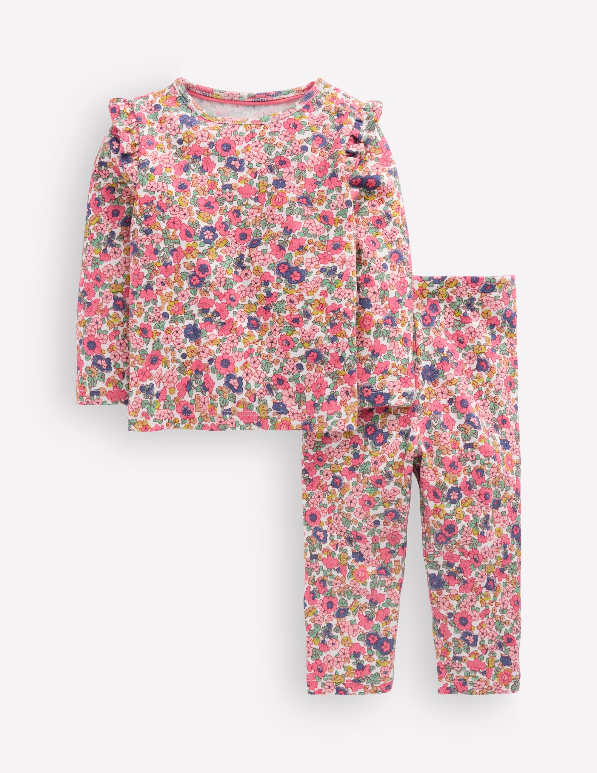 Cotton Pointelle Set-Multi Ditsy Floral - Image 1