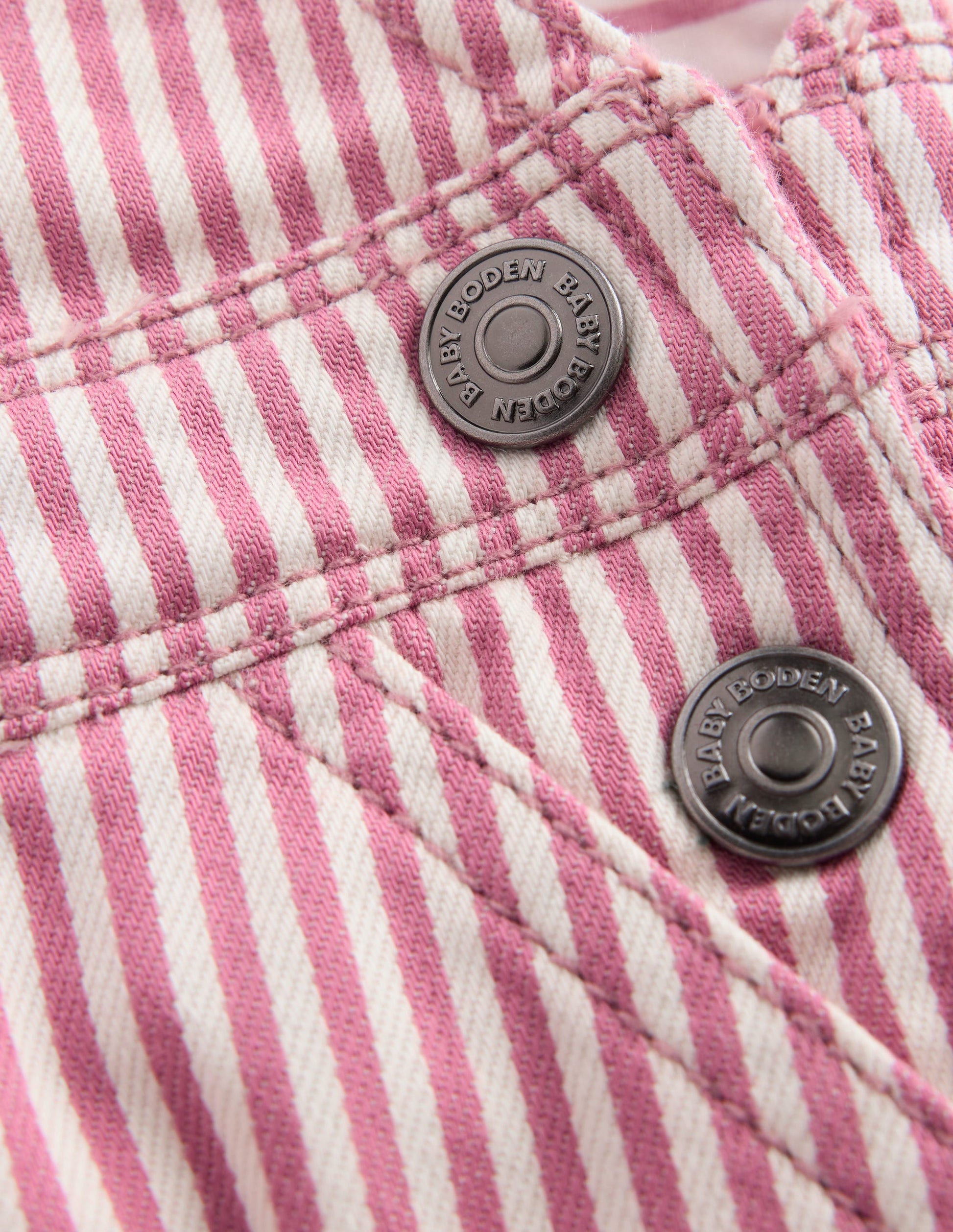 Woven Dungarees-Pink Stripe-3