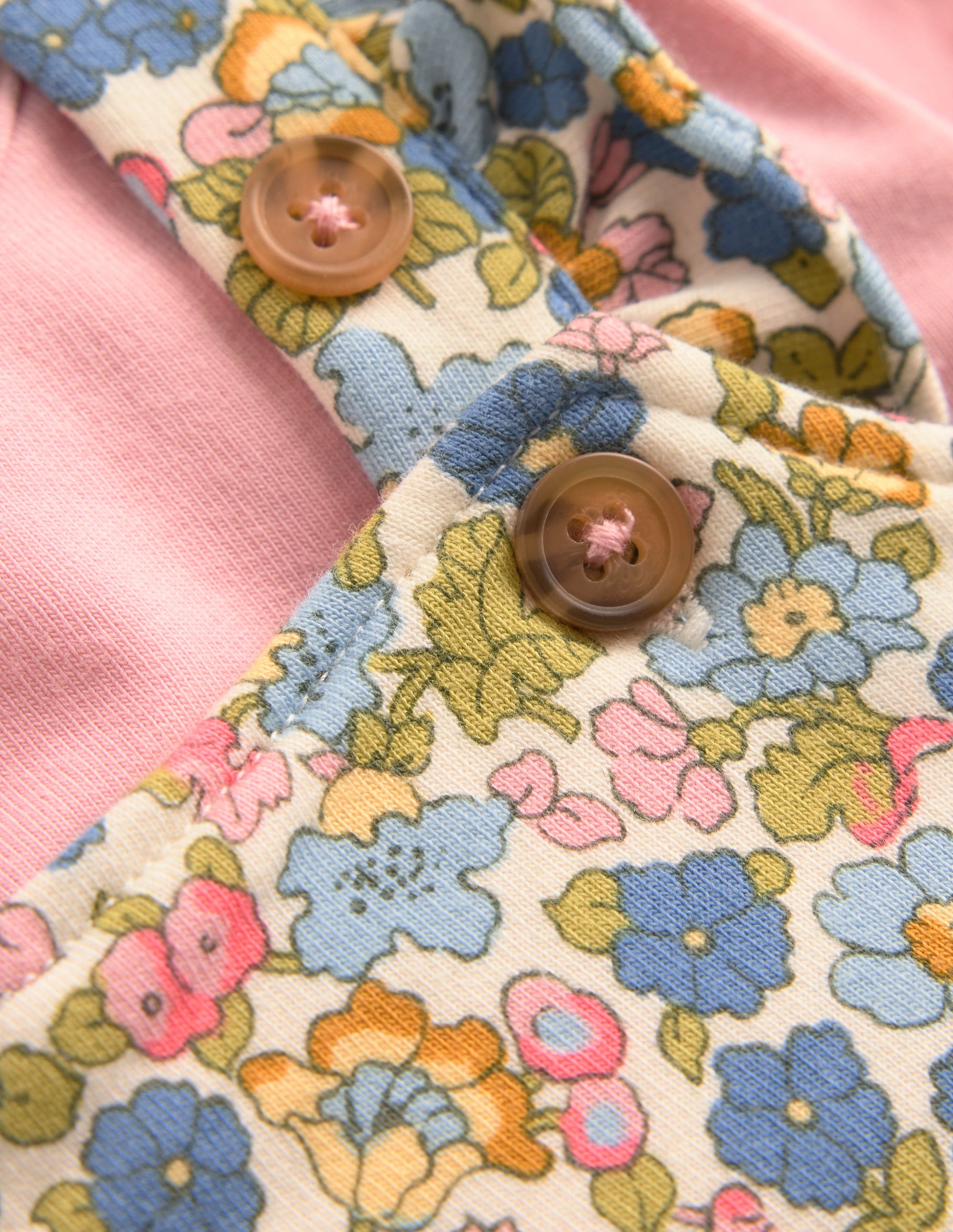 Jersey Pinny Dress Set-Blue Multi Ditsy Floral-3