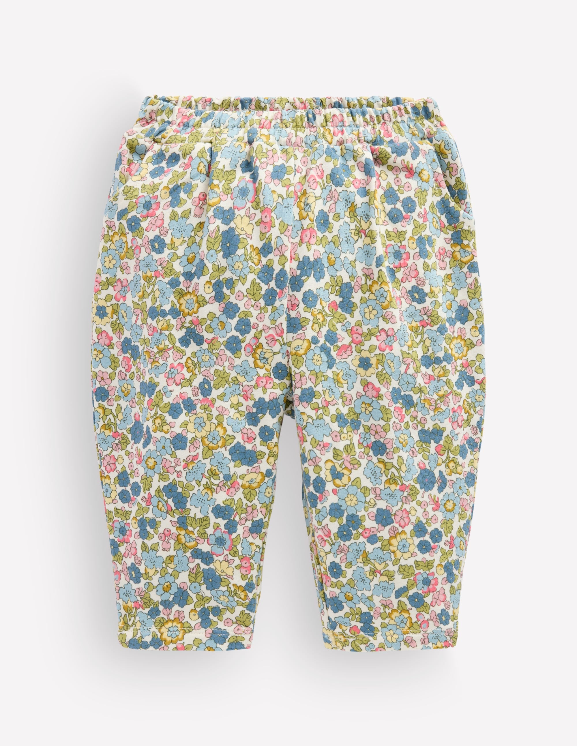 Jersey Pull-on Pants-Blue Ditsy Floral - Image 1