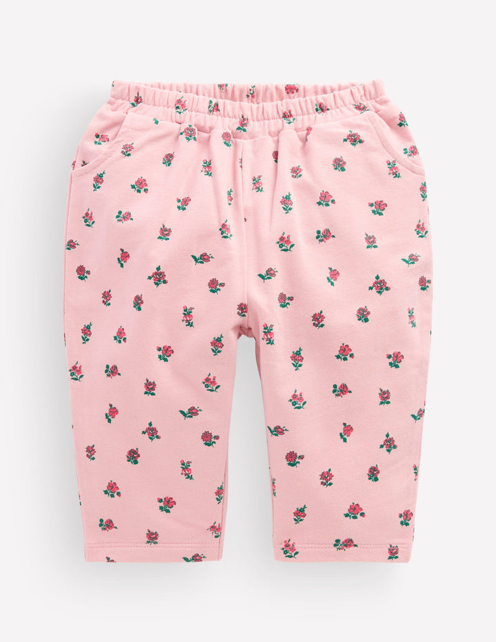 Jersey Pull-on Pants-Pink Vintage Ditsy Floral