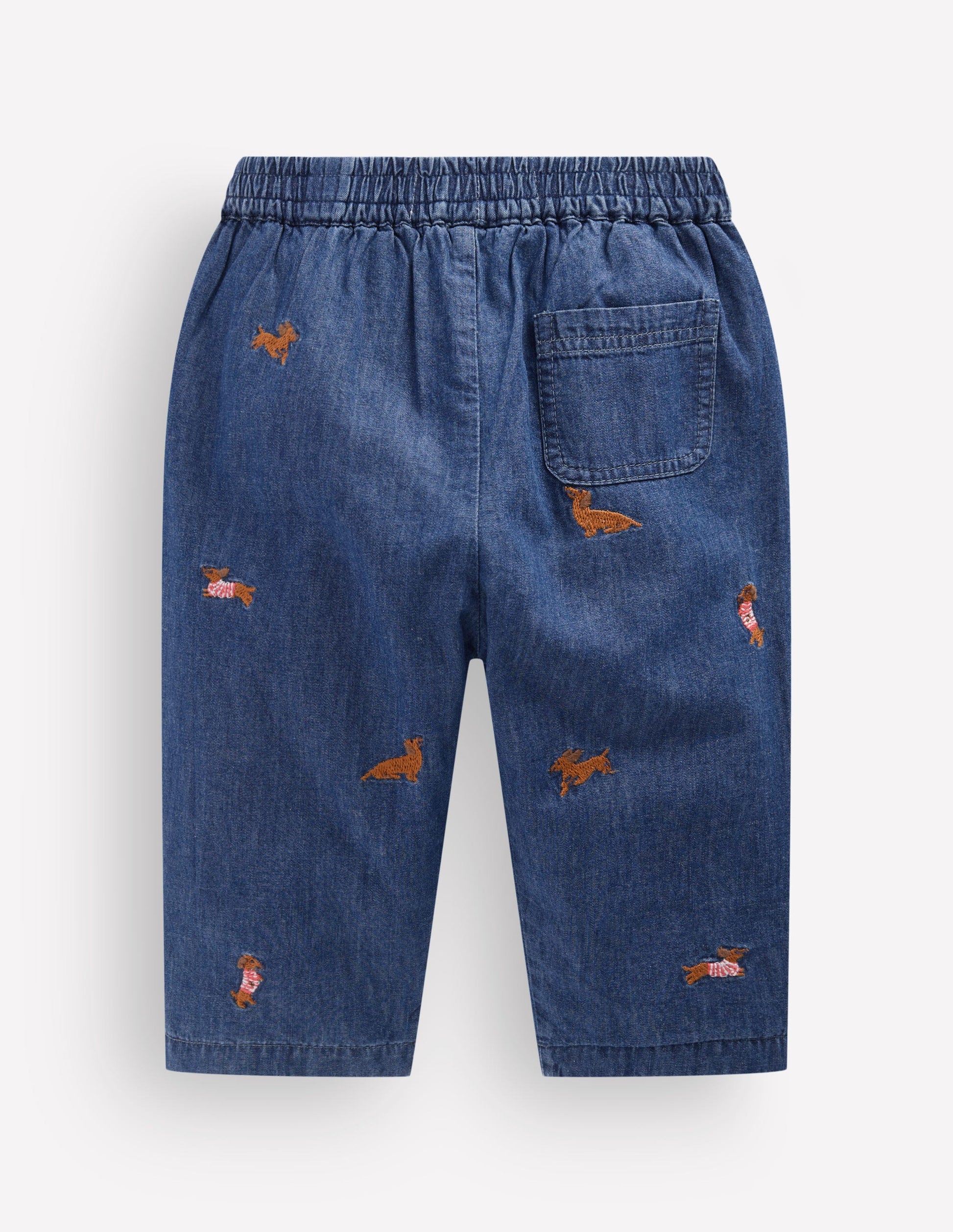 Embroidered Chambray Trouser-Chambray Dogs-2