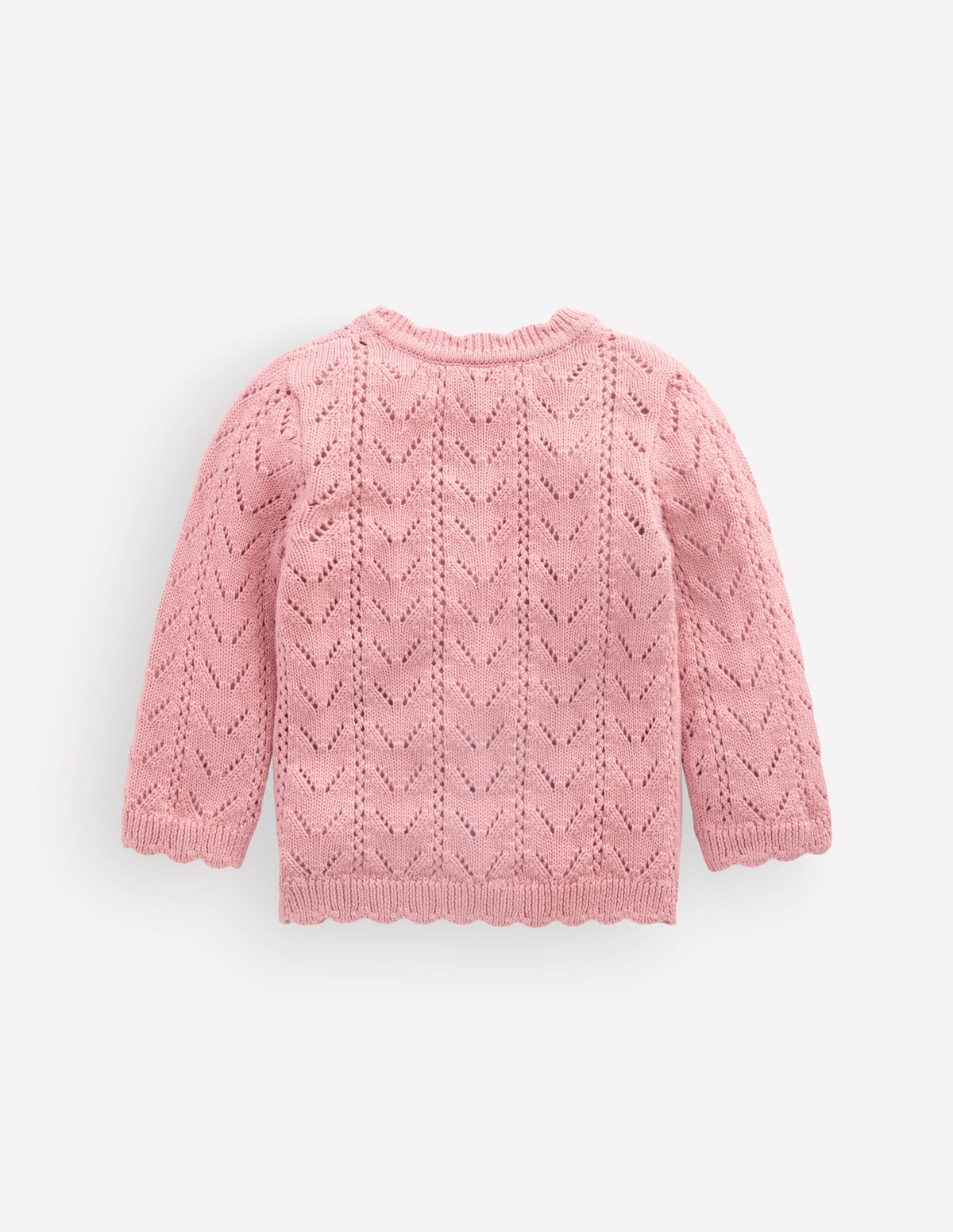 Embroidered Cotton Cardigan-Vintage Pink Mini Embroidered - Image 2