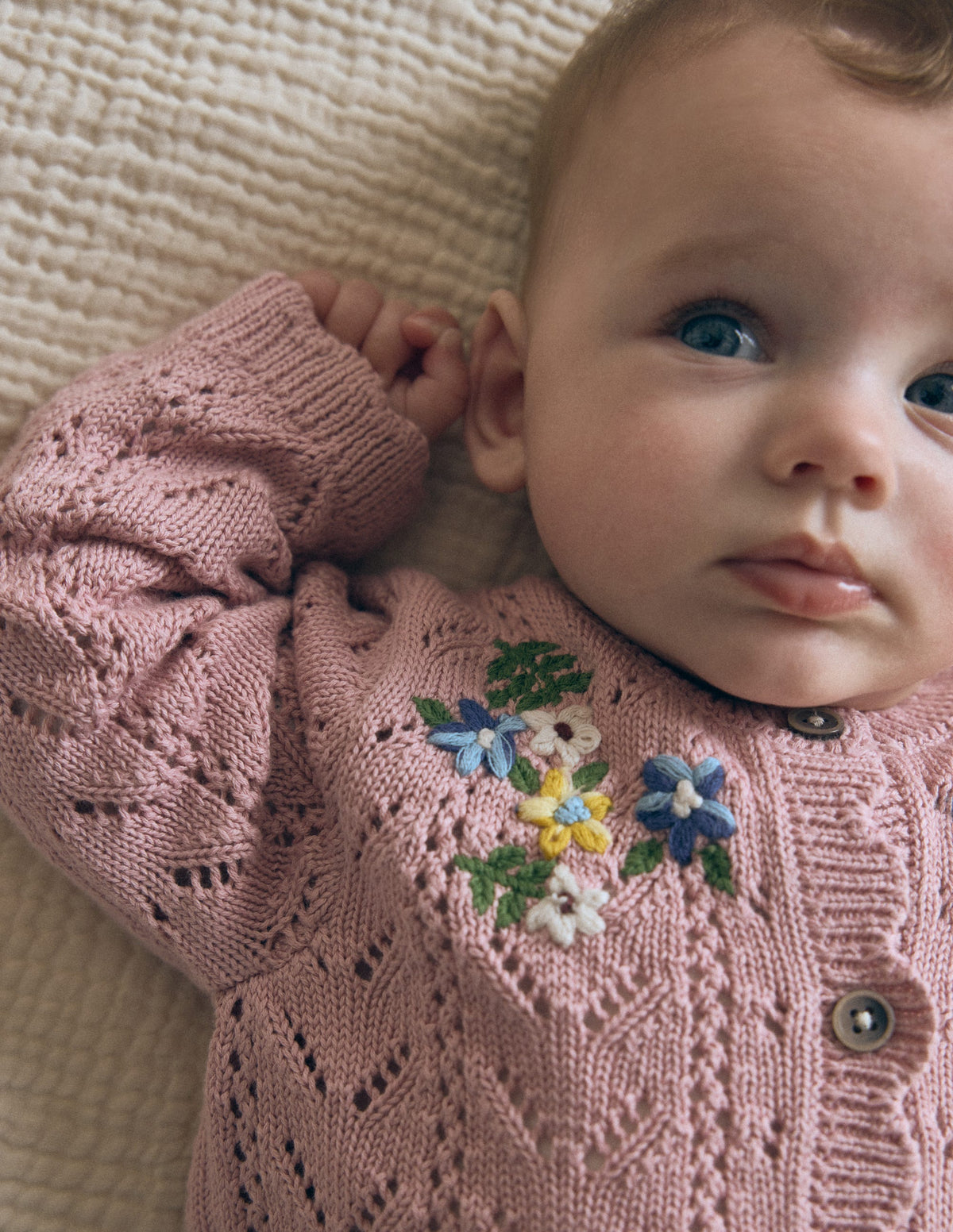 Embroidered Cotton Cardigan-Vintage Pink Mini Embroidered-4
