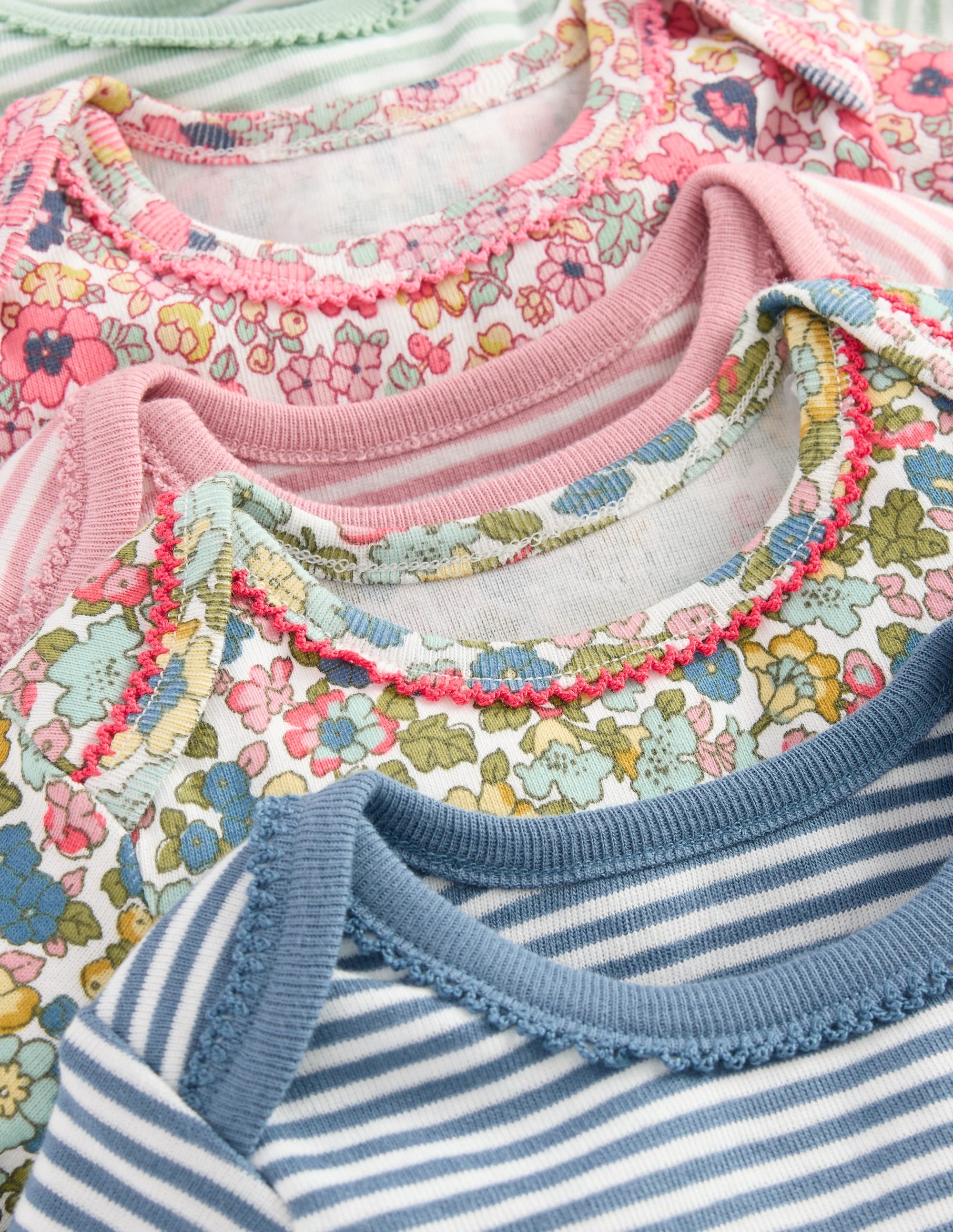 5-pack Cotton Bodies-Multi Floral Stripes - Image 2