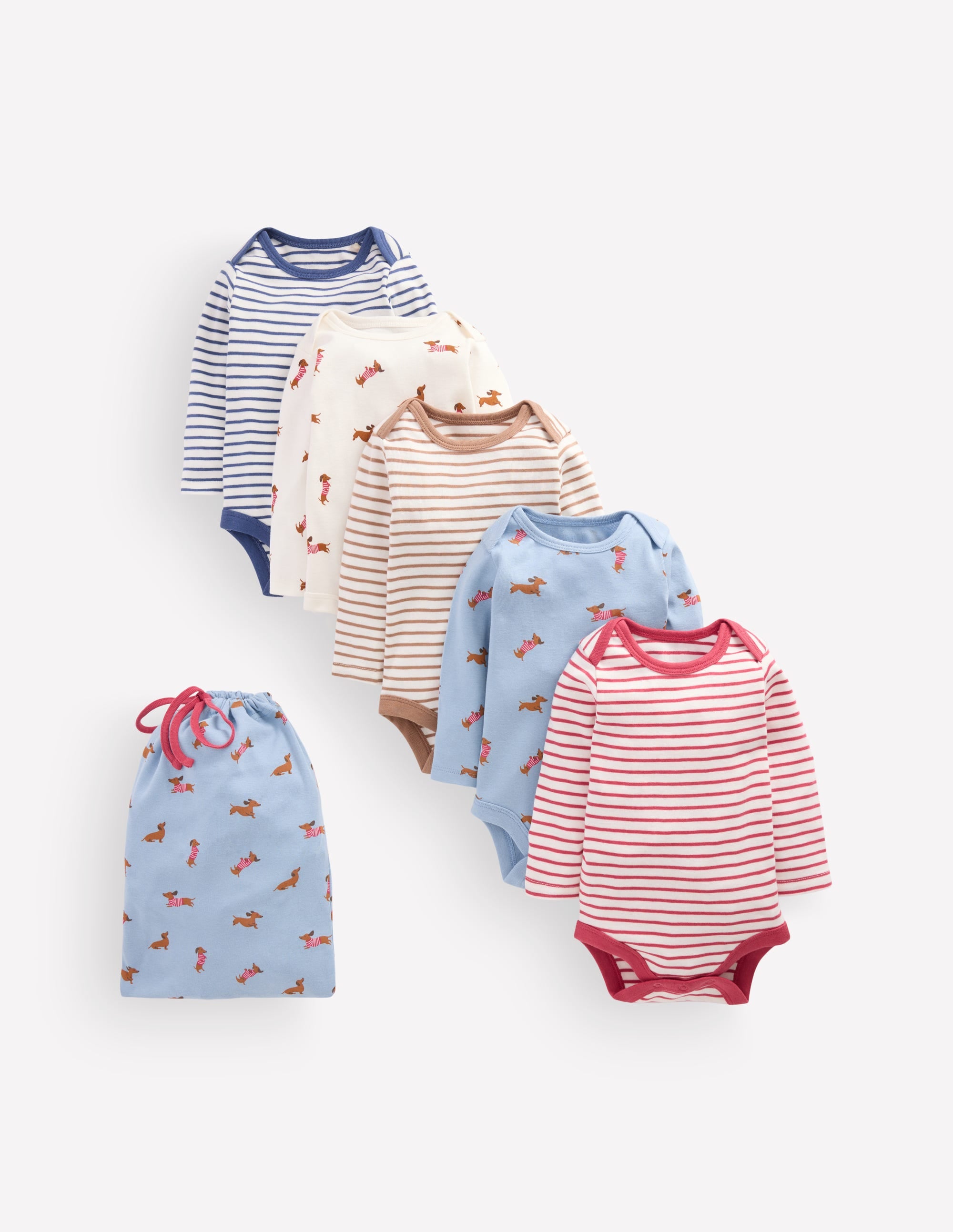 5-pack Cotton Bodies-Blue Multi Dogs - Image 1