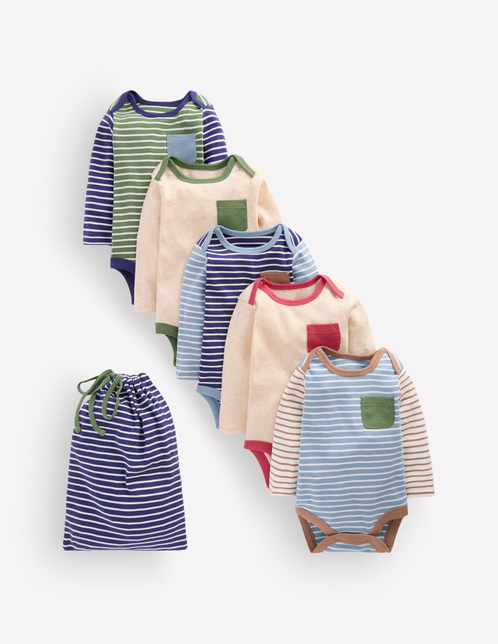 5-pack Cotton Bodies-Multi Stripe-1