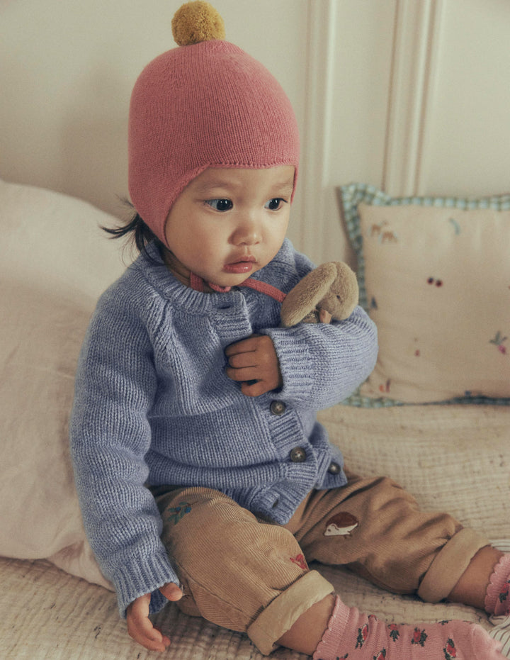 Chunky Cardigan-Glacier Blue Marl