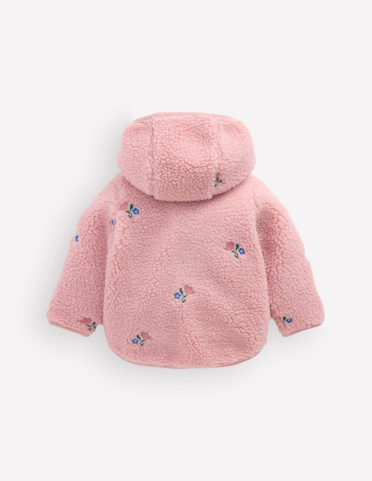 Embroidered Borg Jacket-Pink Floral - Image 2