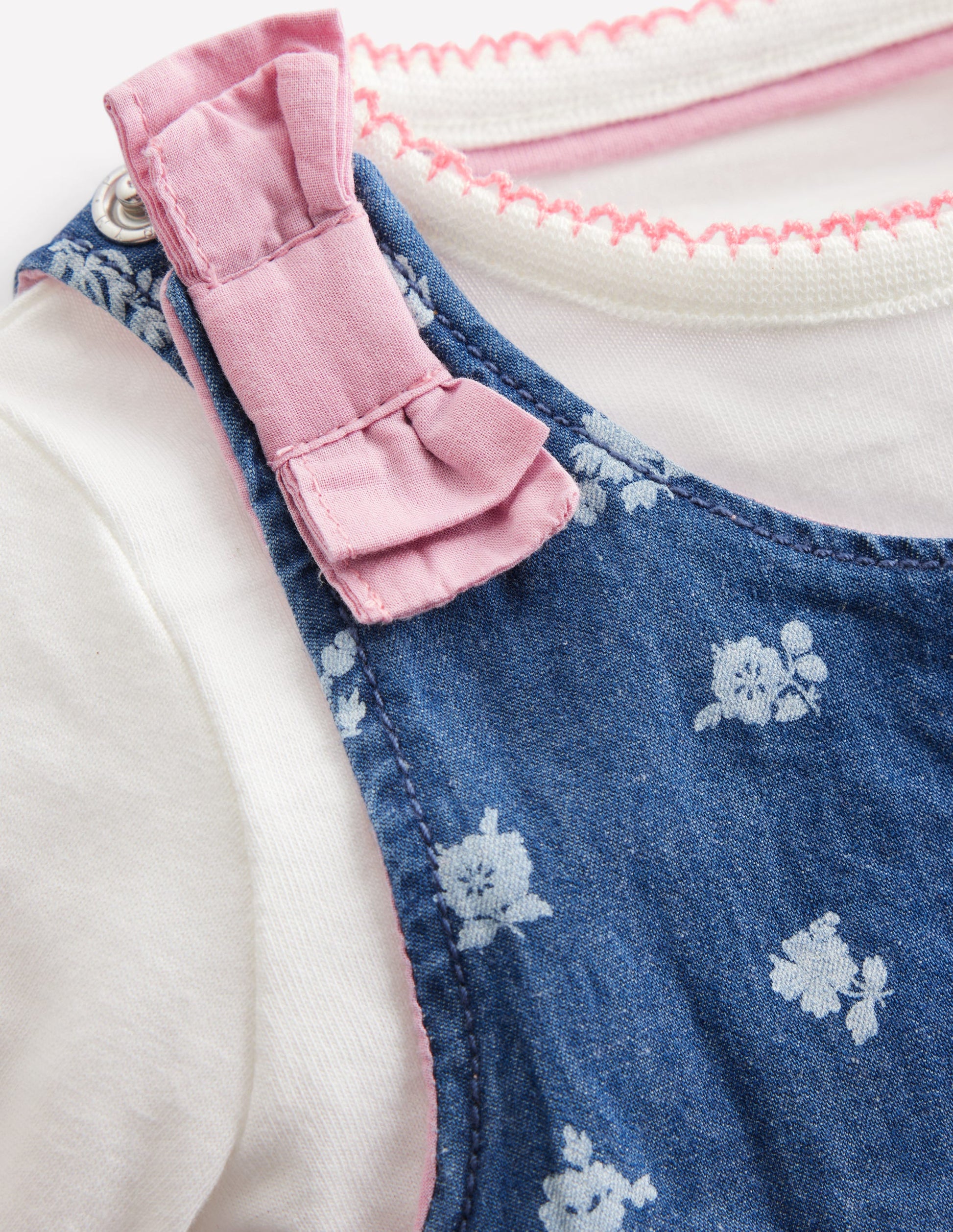 Woven Overalls Set-Chambray Roses-3