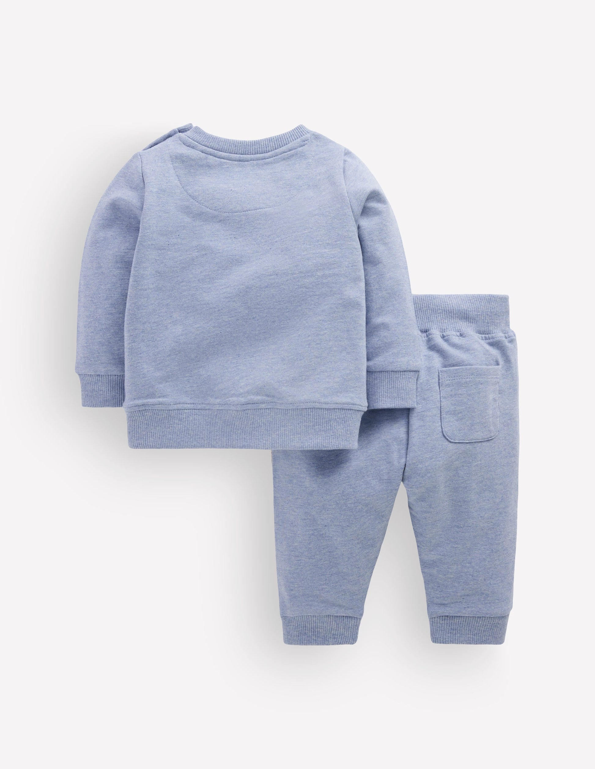 Appliqué Sweatshirt Set-Blue Marl Farm-2