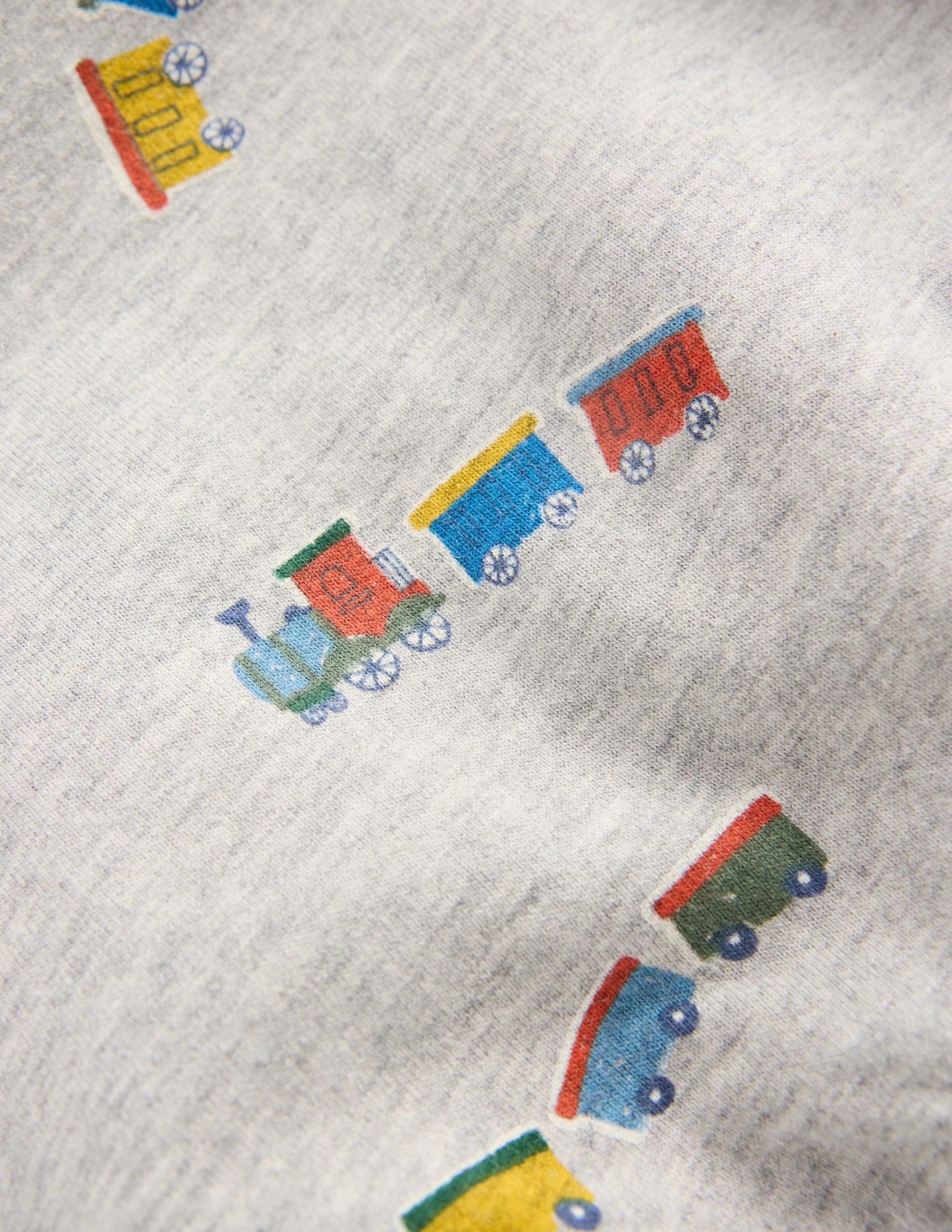 Sweatshirt & Legging Set-Grey Marl Trains-3