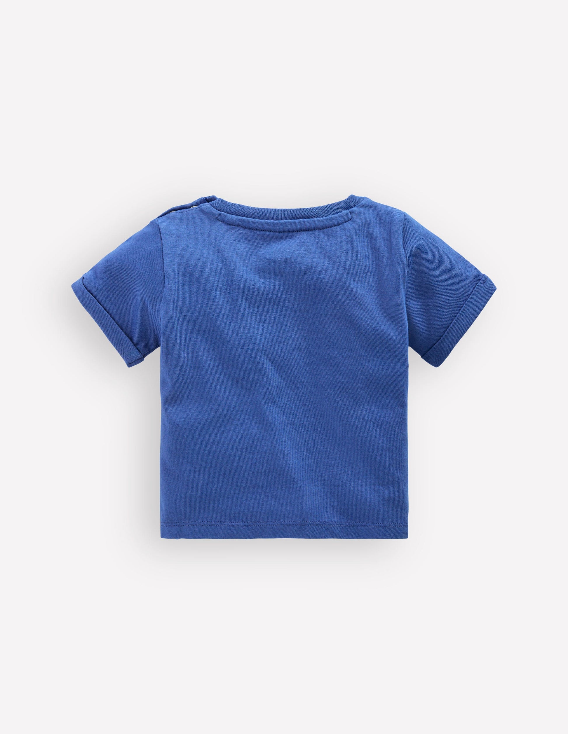 Short Sleeve Logo T-shirt-Blue Elephant Patchwork-2