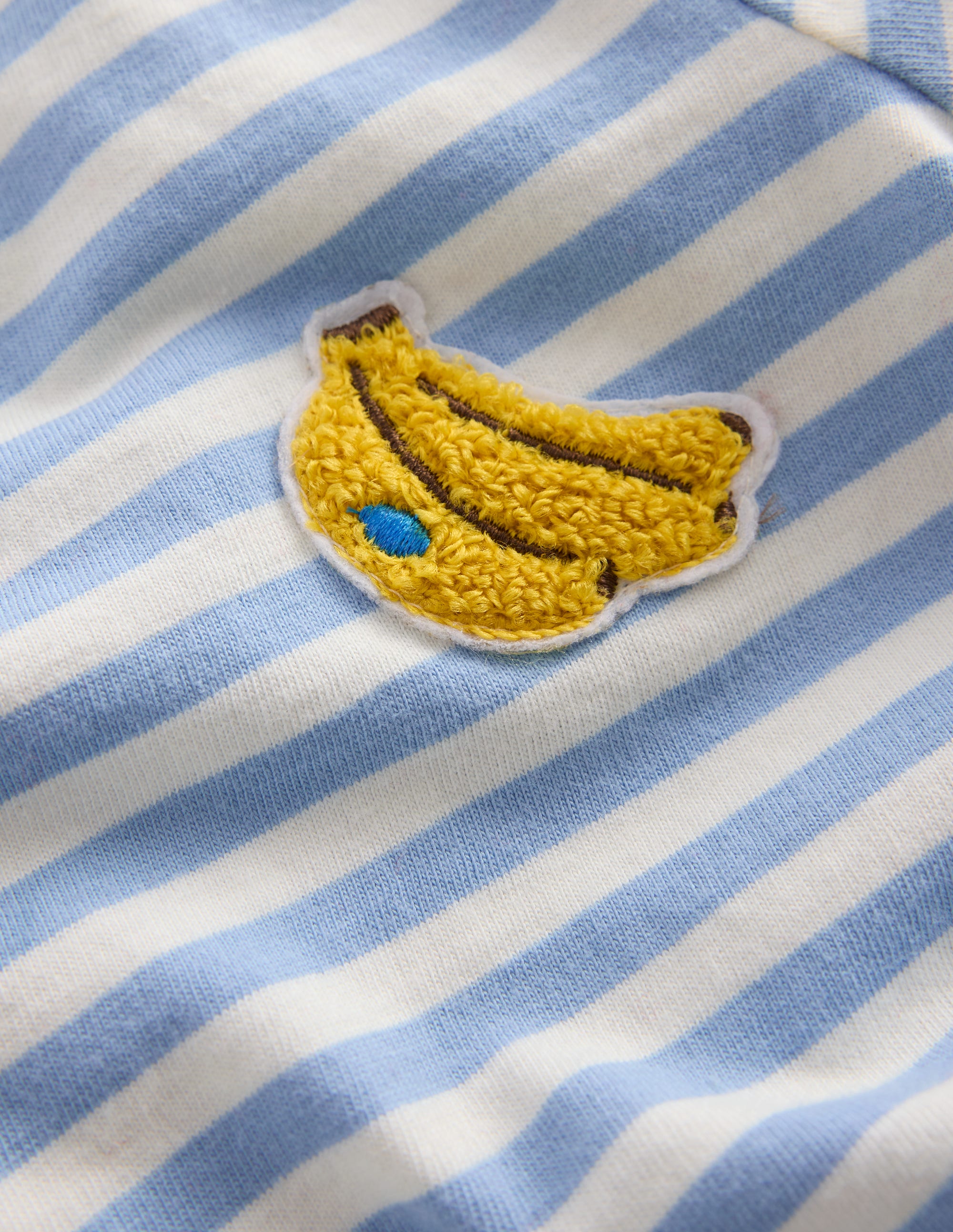 Logo Jersey Woven Play Set-Ivory and Blue Stripe Bananas - Image 3