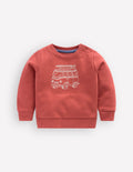 Chain Stitch Sweatshirt-Jam Red Campervan