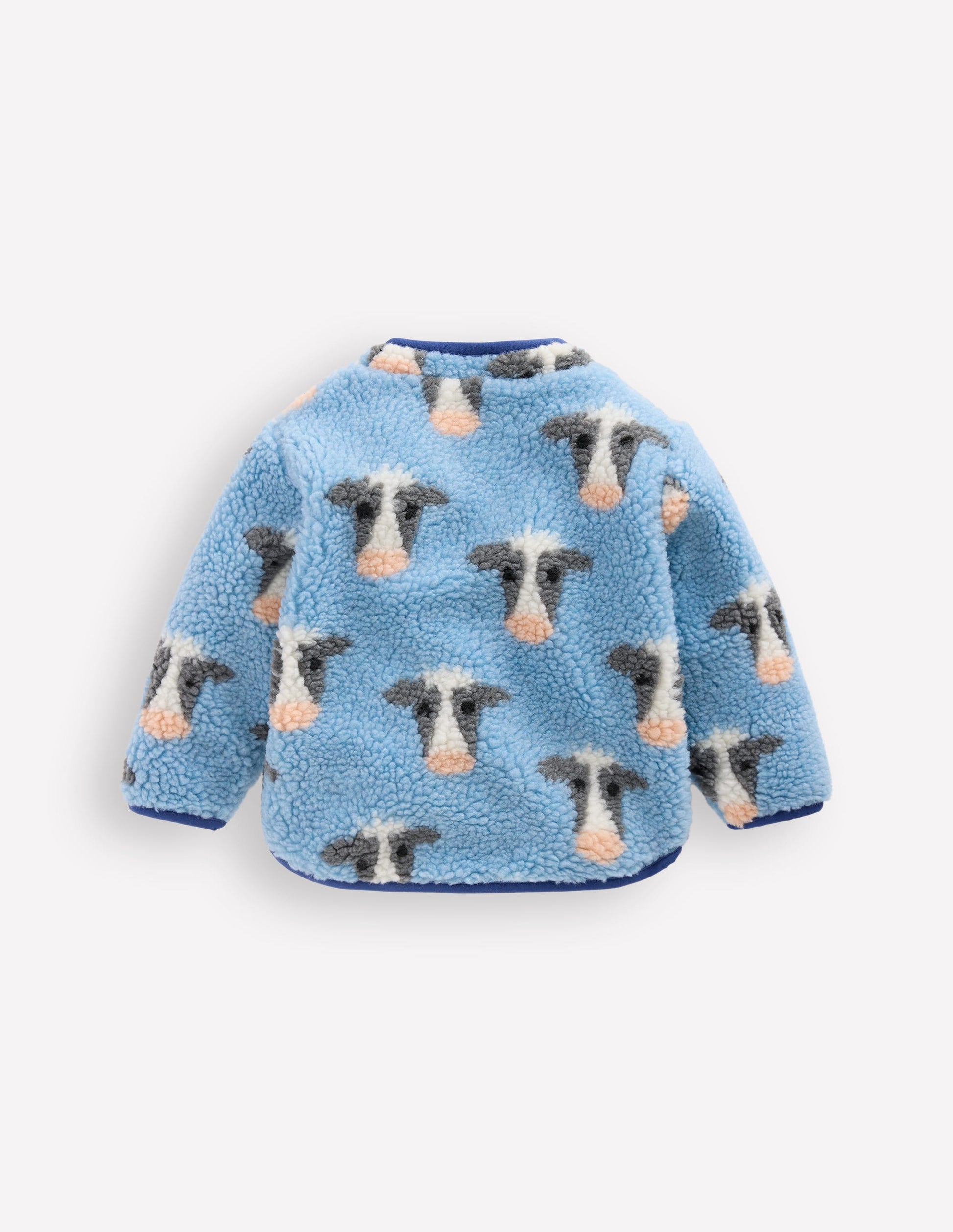Cosy Borg Jacket-Glacier Blue Cows-2