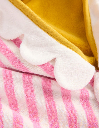 Novelty Towelling Throw-on-Pink Flower-3