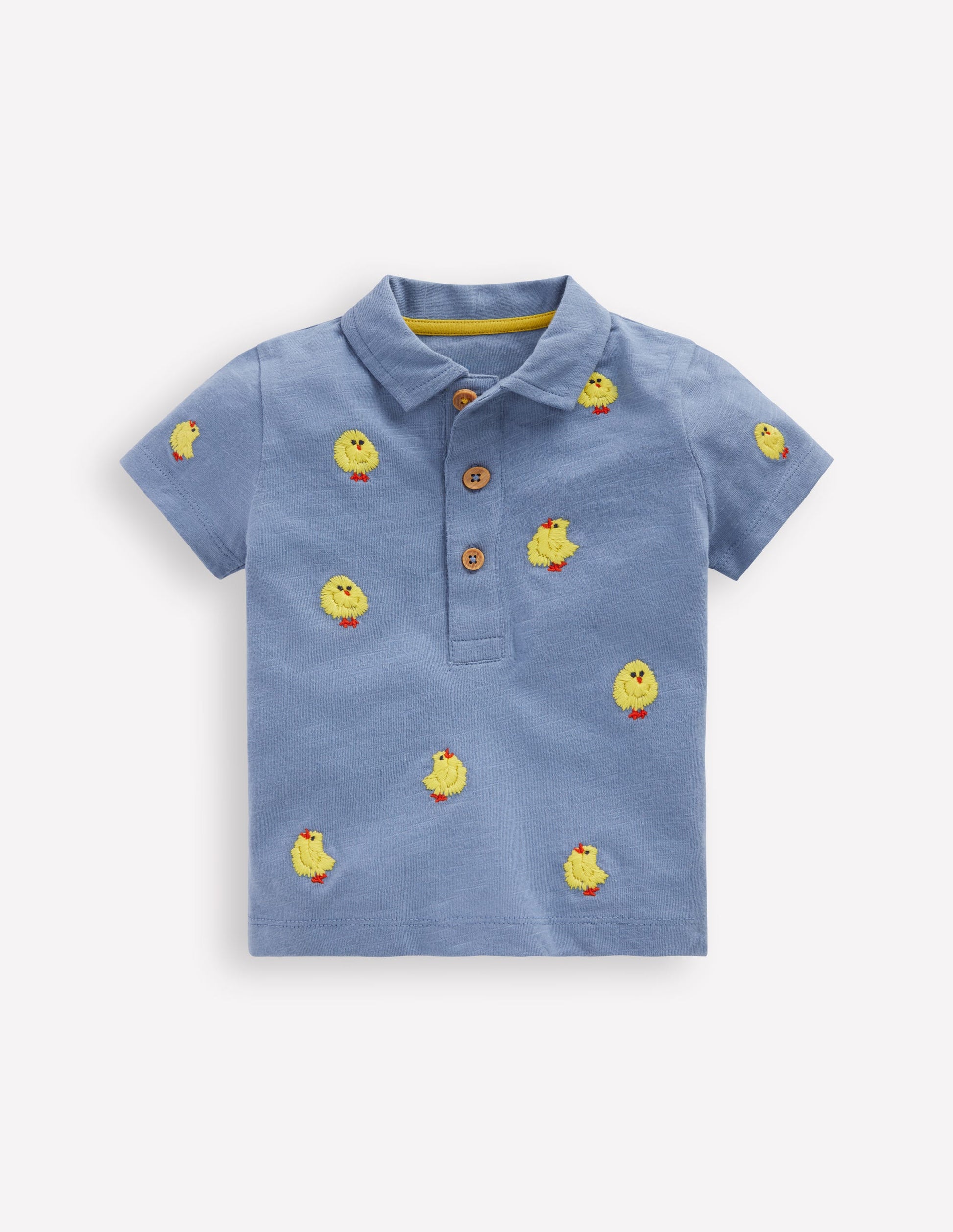 Embroidered Polo-Light Blue Fluffy Chicks-1