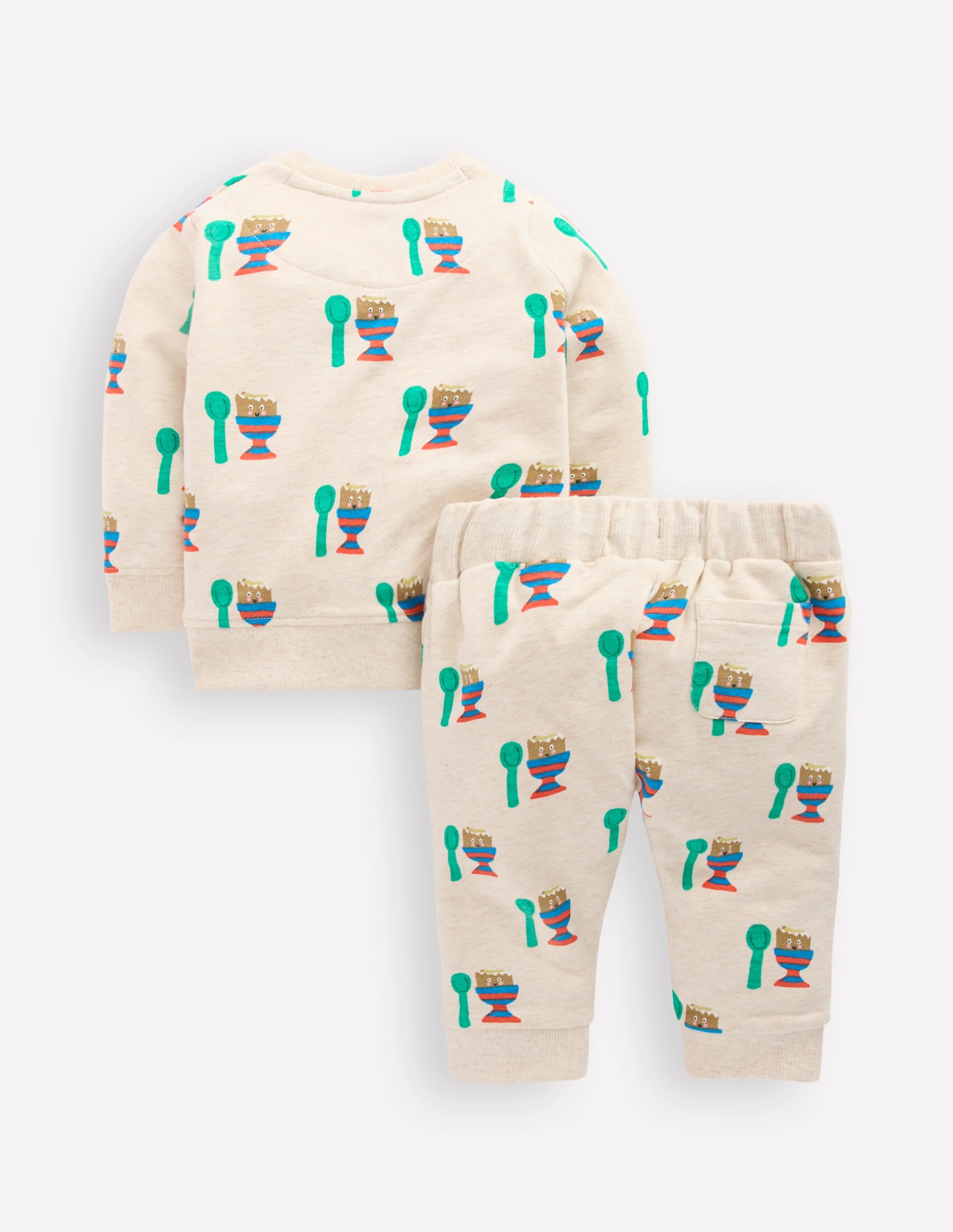 Sweatshirt Play Set-Oatmeal Marl Dippy Egg - Image 2