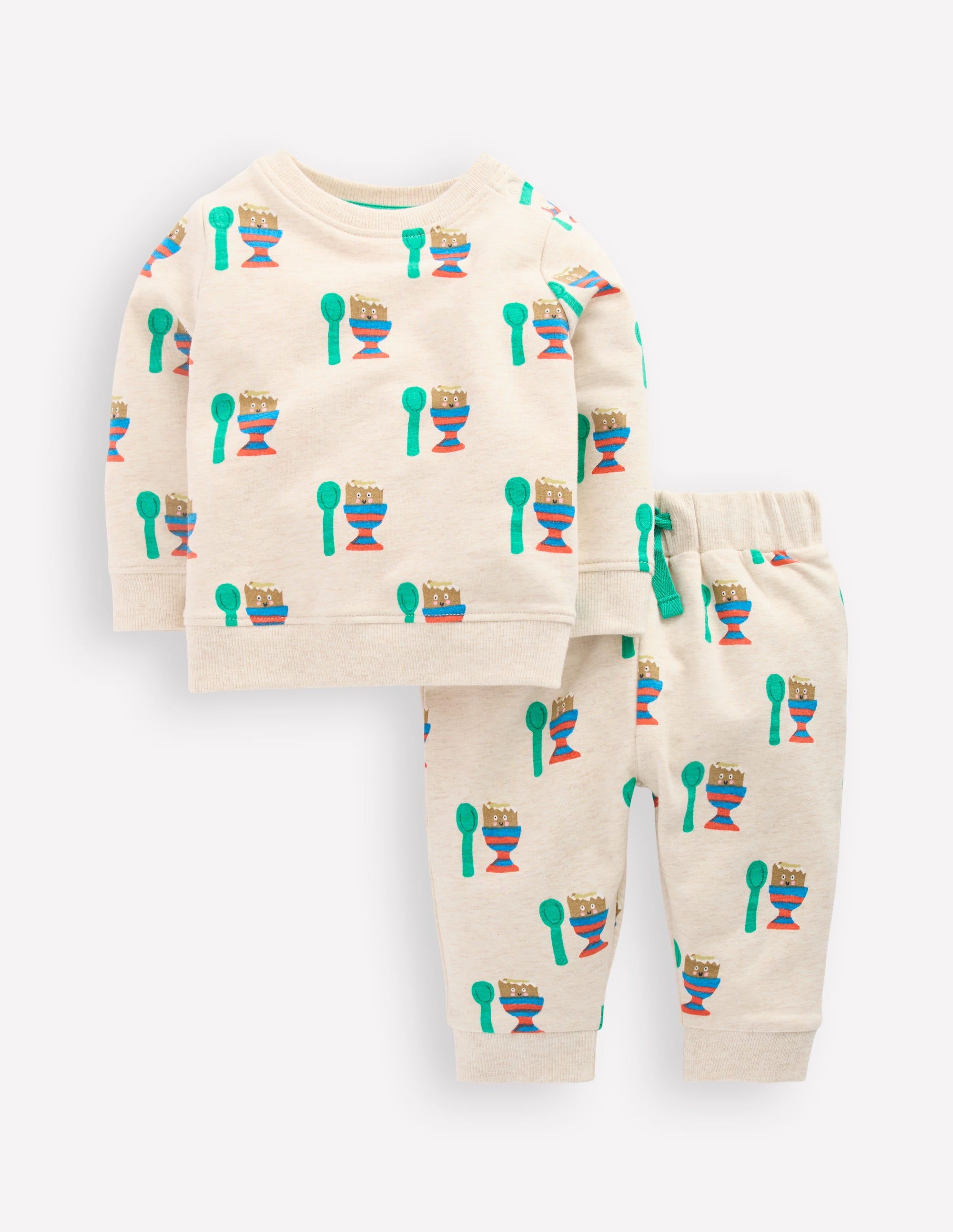 Sweatshirt Play Set-Oatmeal Marl Dippy Egg - Image 1