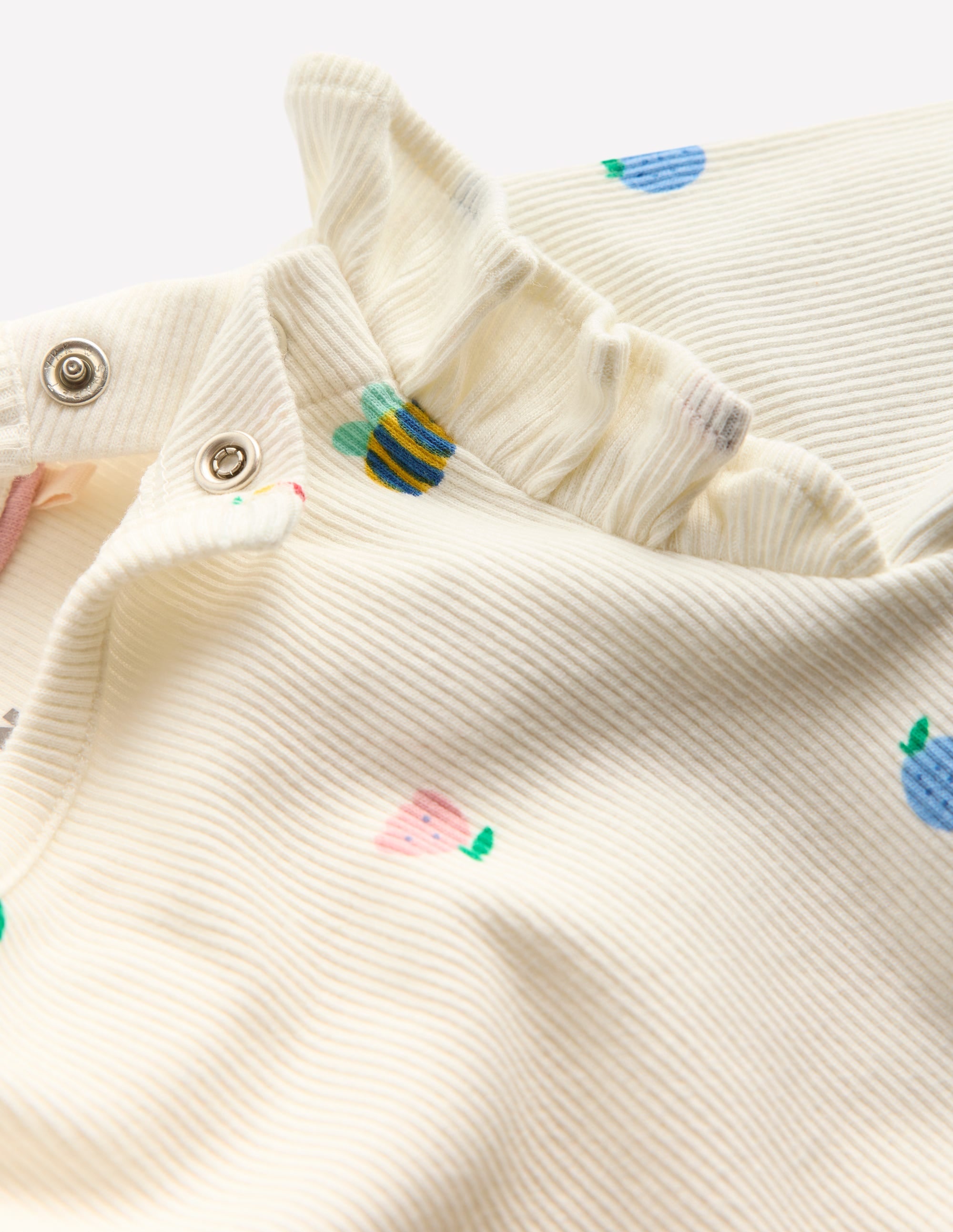 Ribbed Jersey Play Set-Soft Ivory Spring Motifs - Image 3