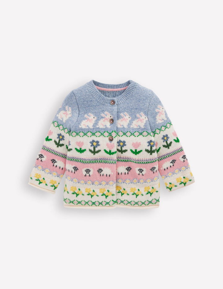 Pull cardigan fille Mini Boden vert Fair Isle tricot • 3-4 ans Pull cardigan fille Mini Boden vert Fair Isle tricot • 3-4 ans
