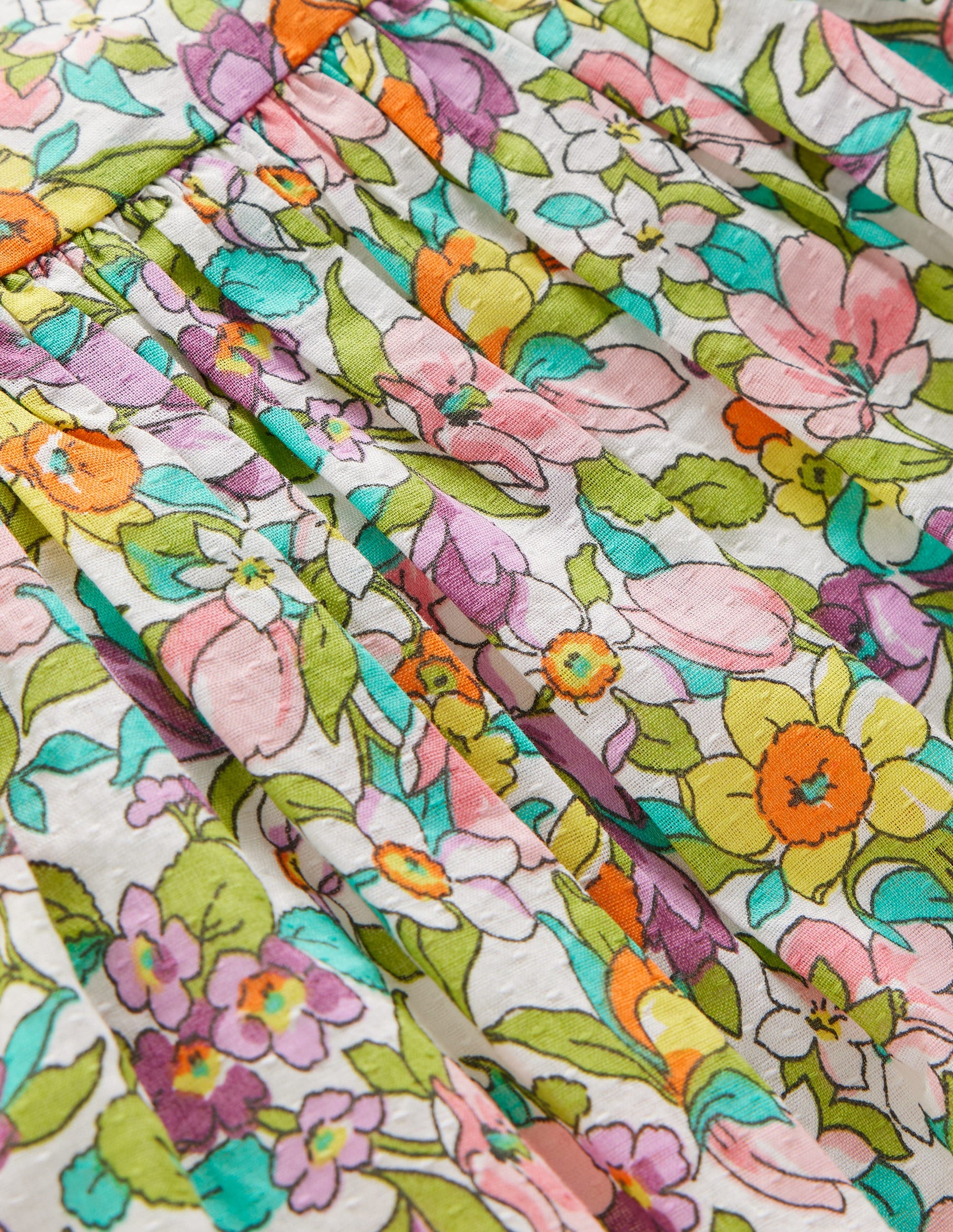 Gathered Woven Dress-Multi Florabunda-3