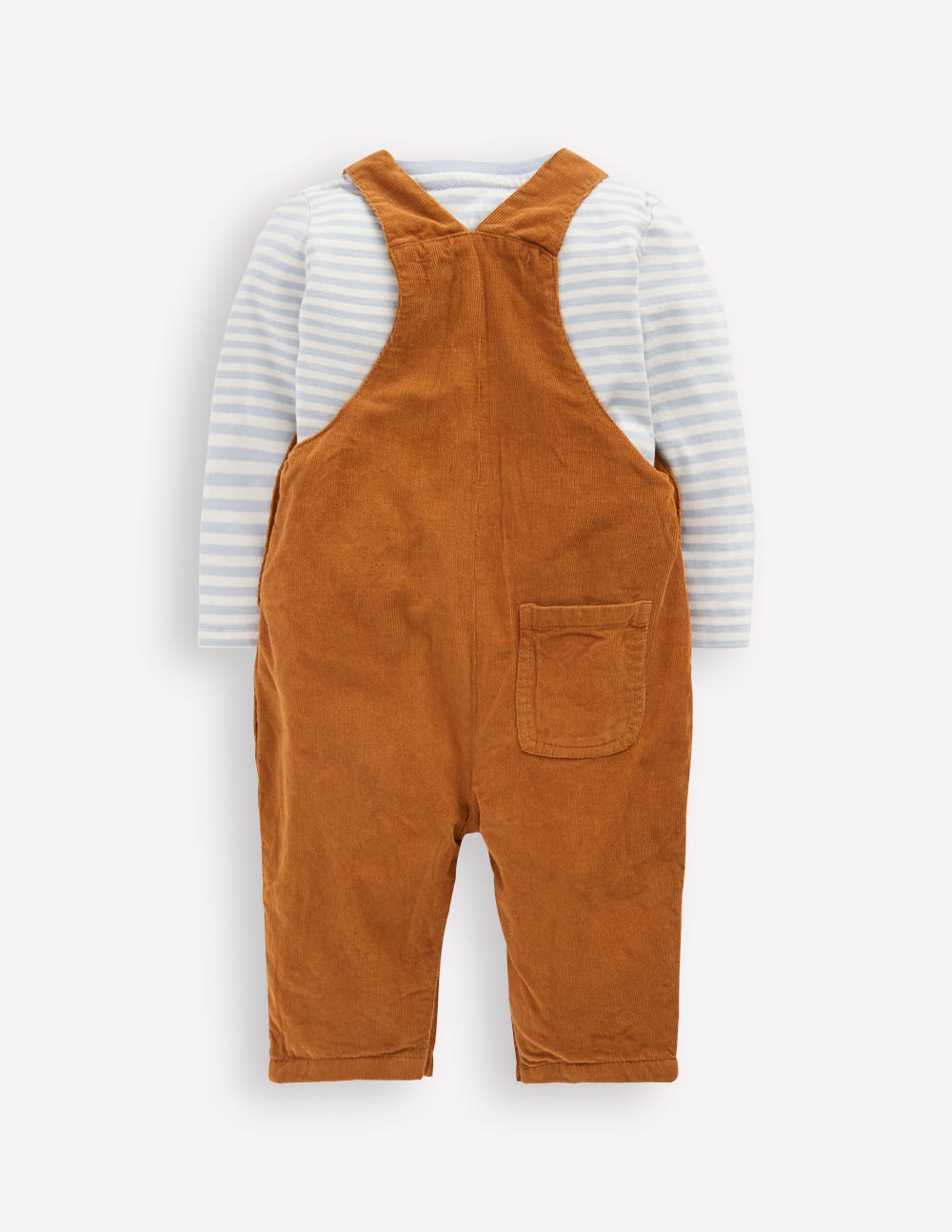 Novelty Cord Overalls Set-Brown Highland Cow