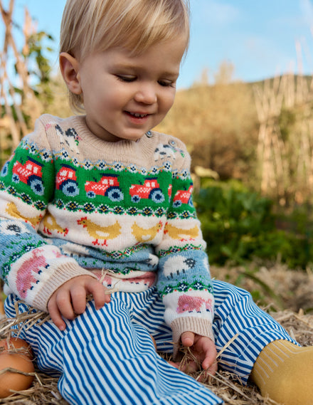 Fair isle Sweater-Multi Easter Fair Isle