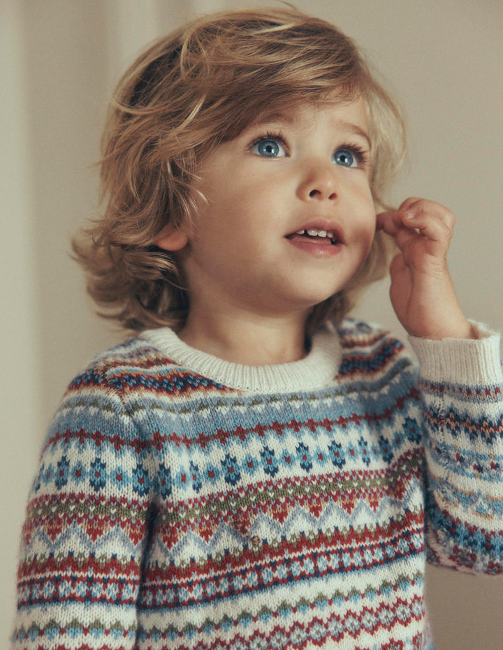 Fair isle Sweater-Multi Soft Fair Isle