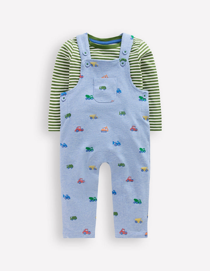 Jersey Overalls Set-Blue Construction