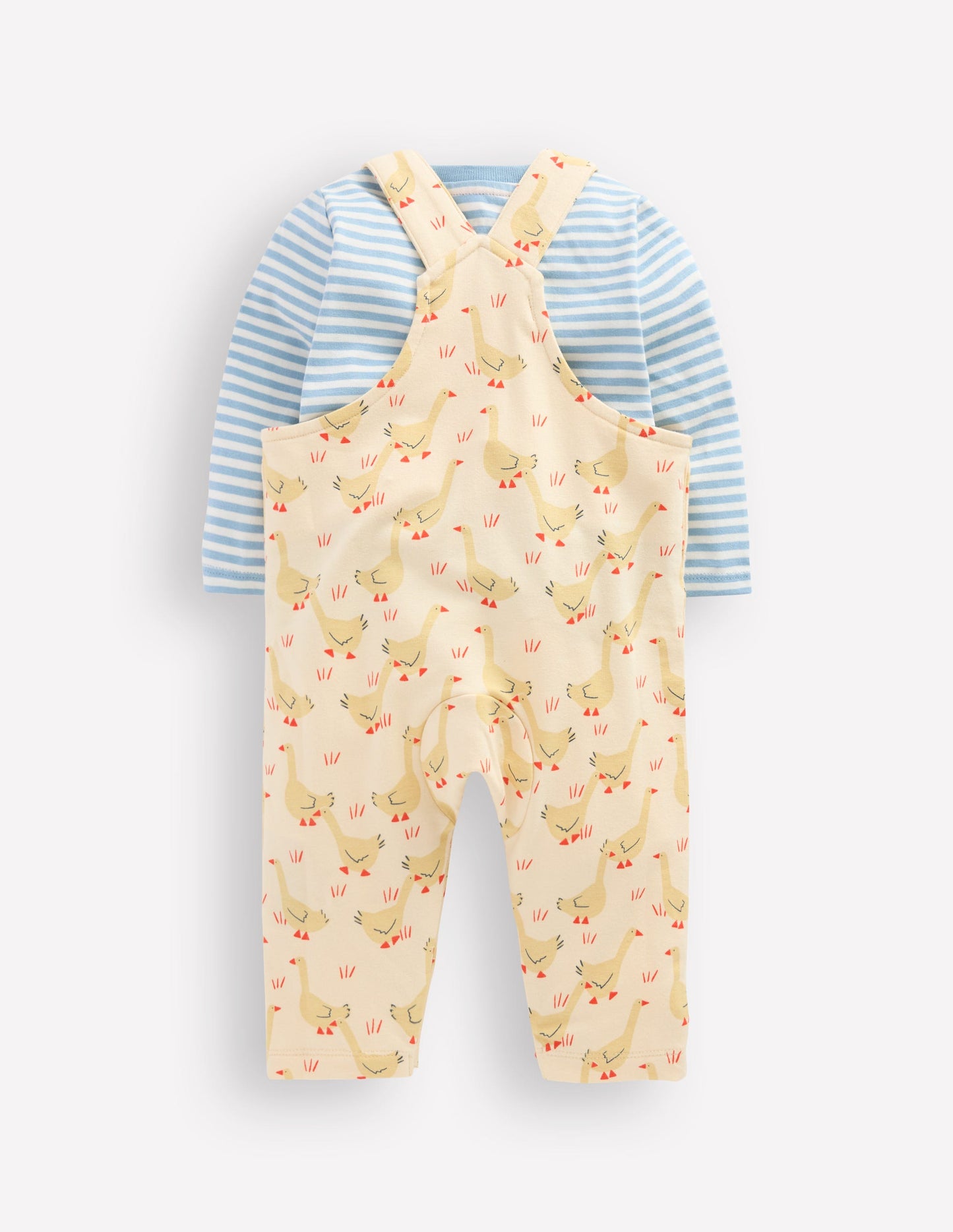 Jersey Overalls Set-Ecru Geese