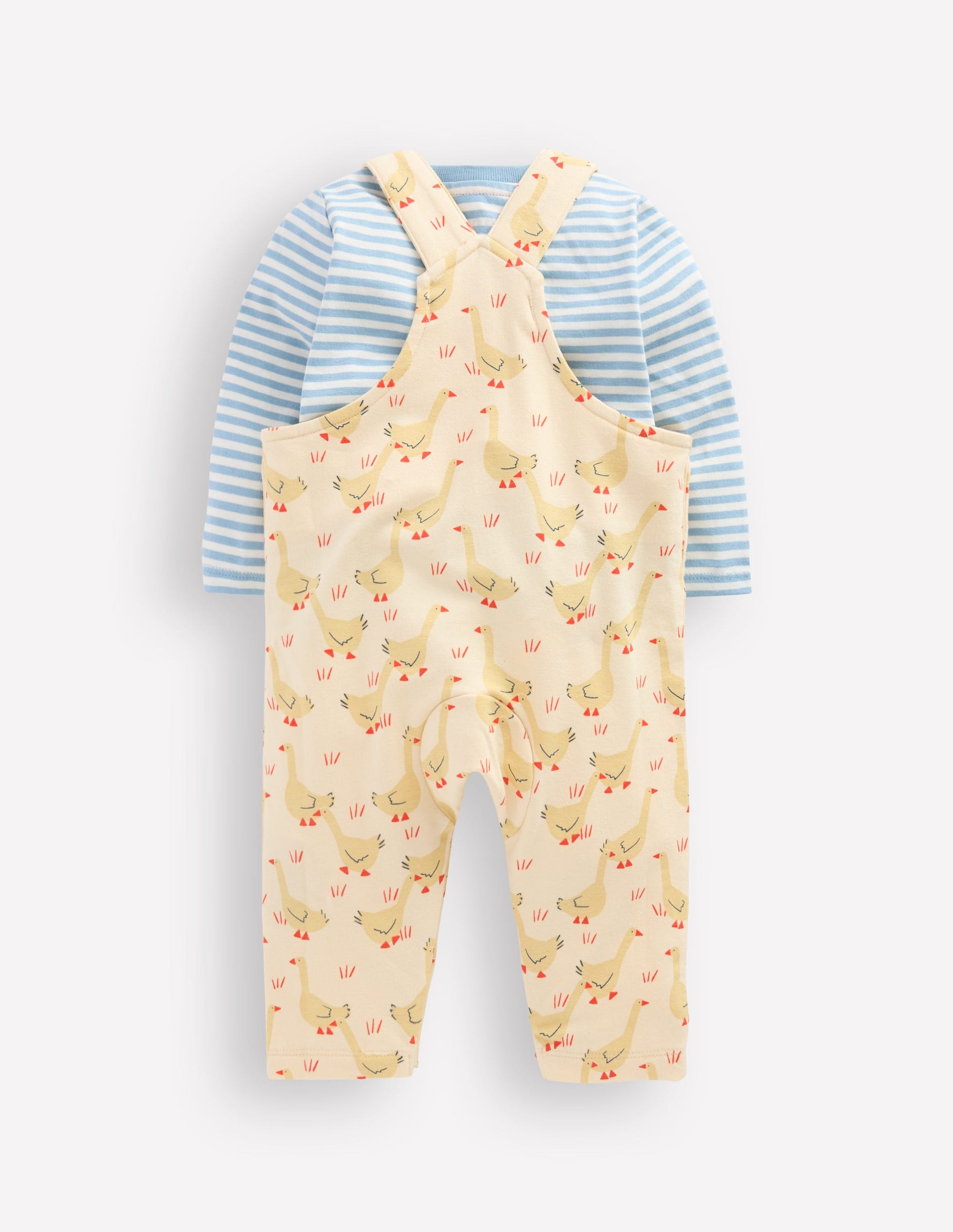 Jersey Overalls Set-Ecru Geese-2