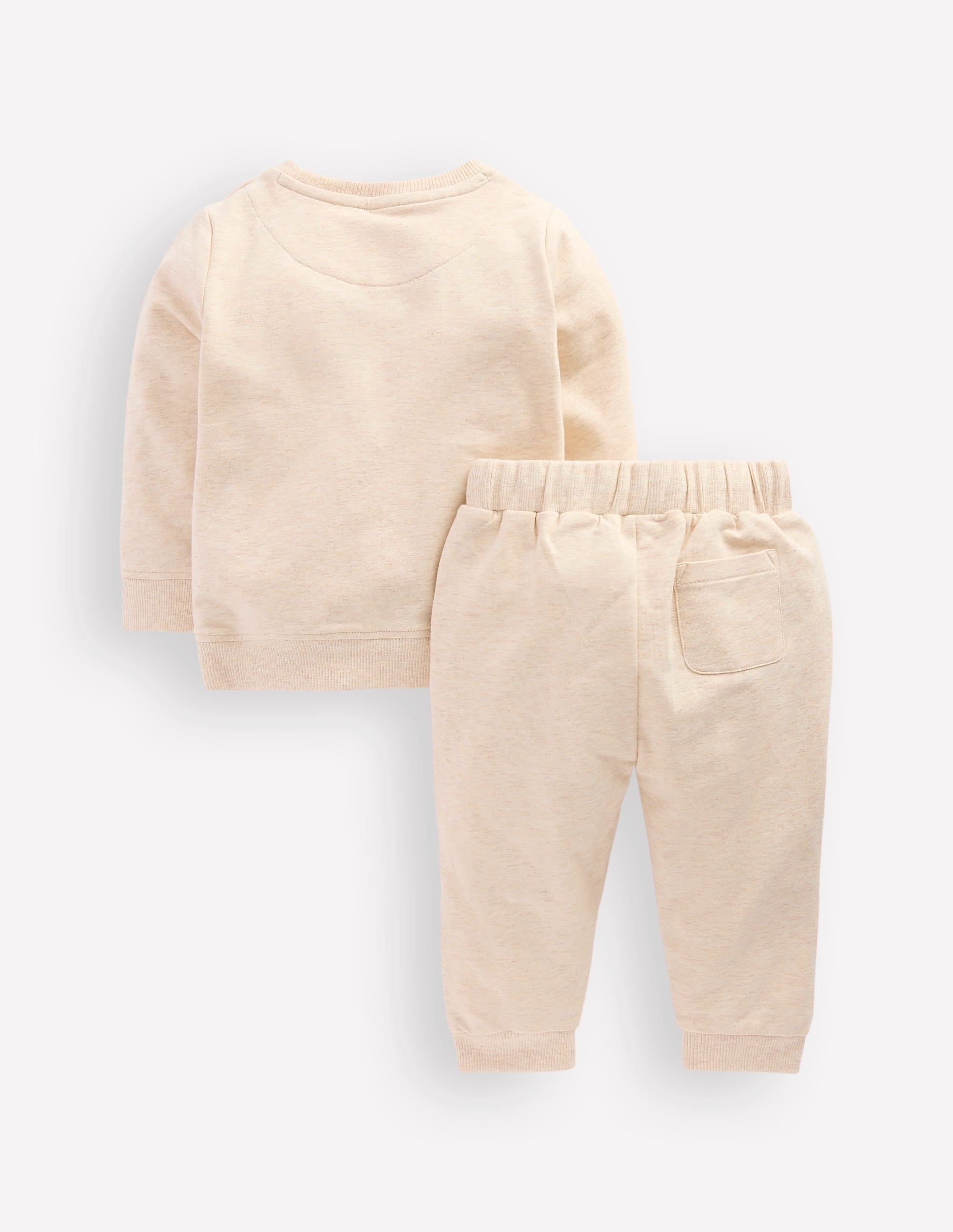 Appliqué Sweatshirt Set-Oatmeal Hearts & Star Applique - Image 2