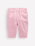 Cotton Pull-on Pants-Pink Stripe