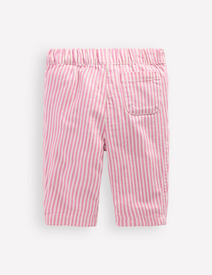 Cotton Pull-on Pants-Pink Stripe-2