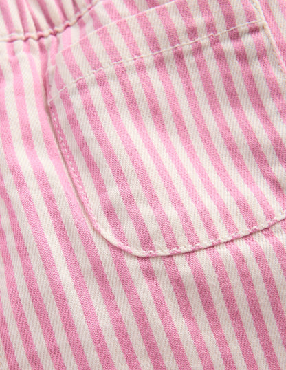 Cotton Pull-on Pants-Pink Stripe-3