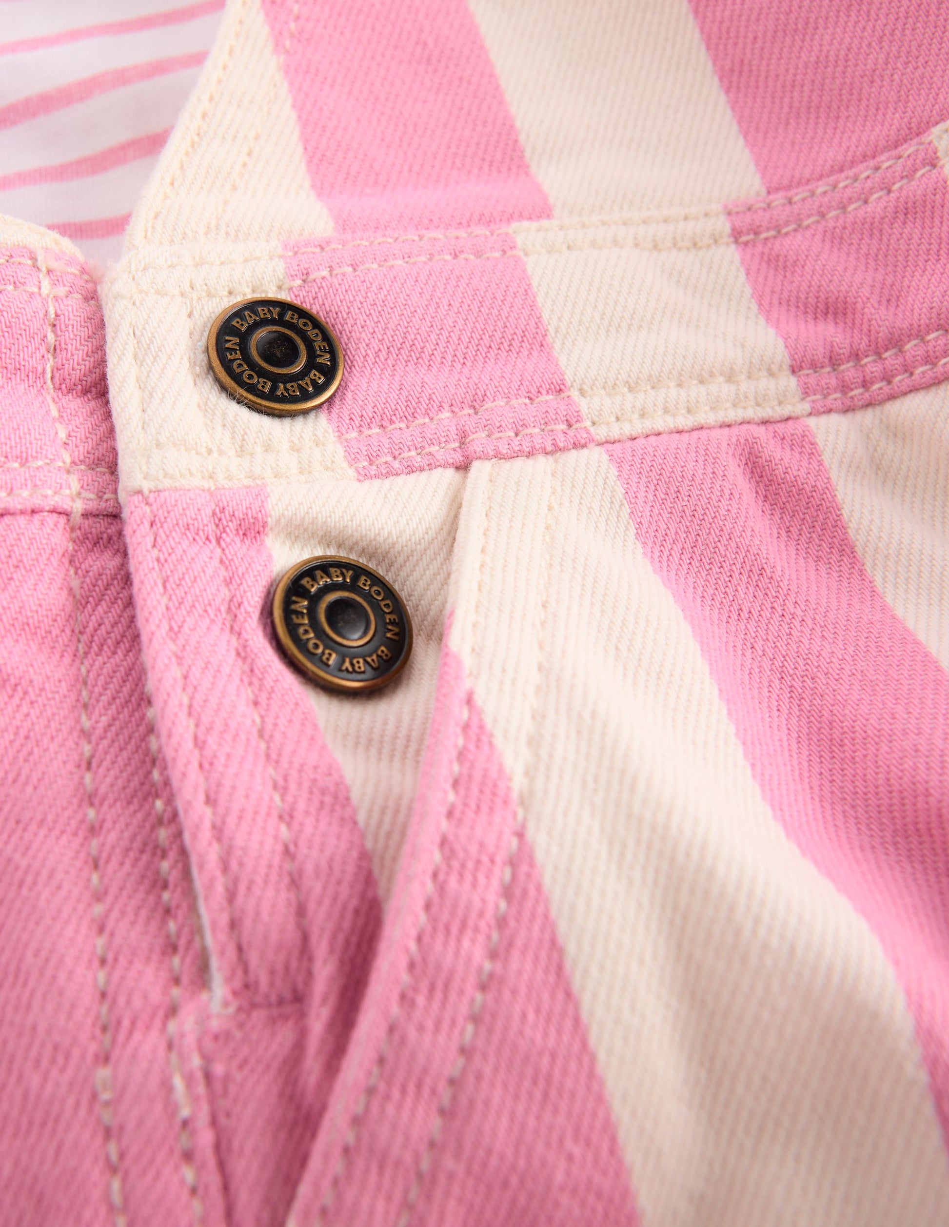 Woven Dungaree-Pink Stripe-3