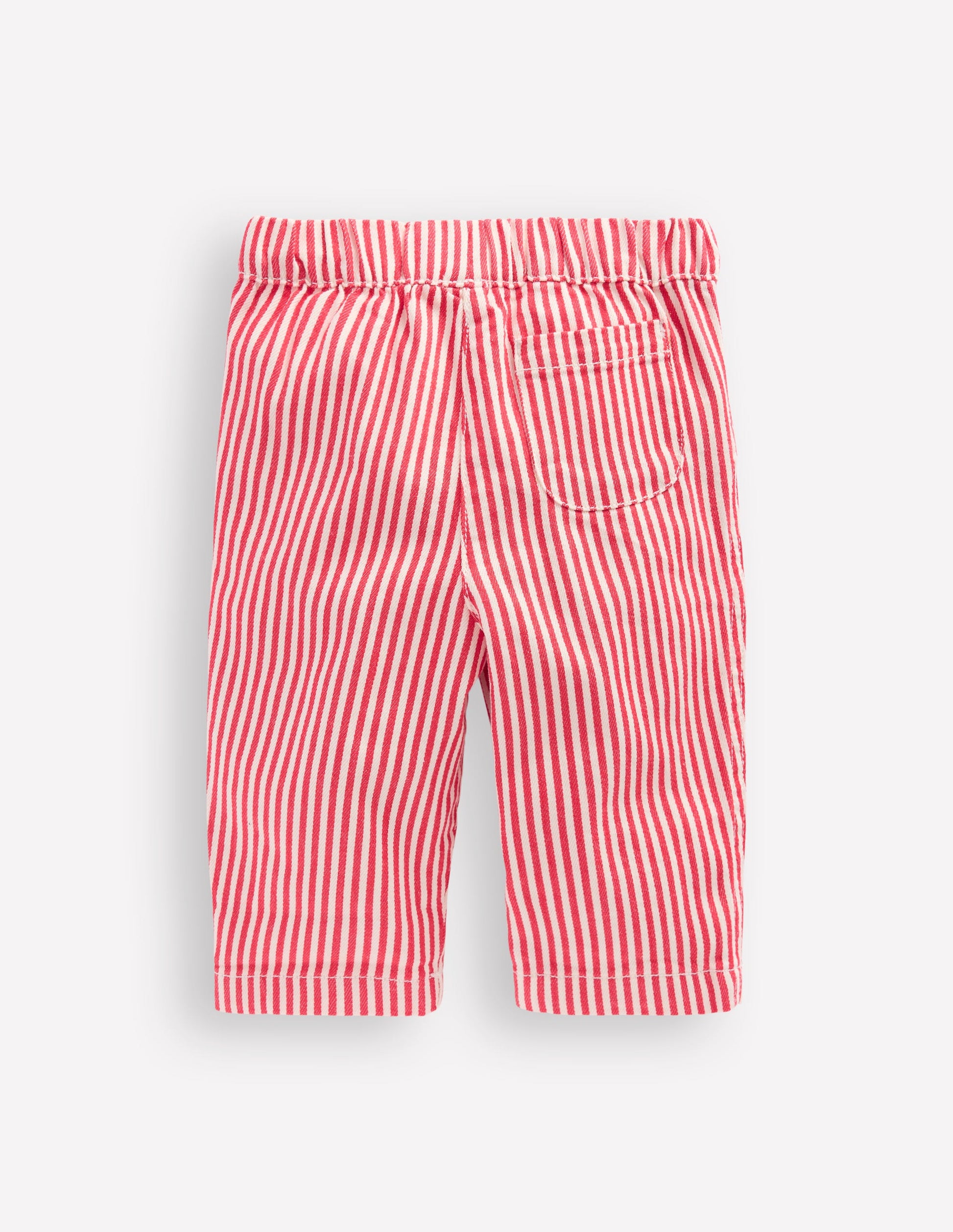 Cotton Pull-on Pants-Red Stripe-2