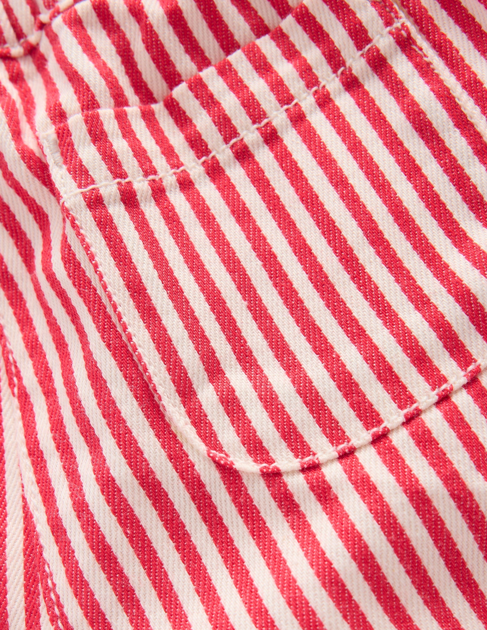 Cotton Pull-on Pants-Red Stripe-3