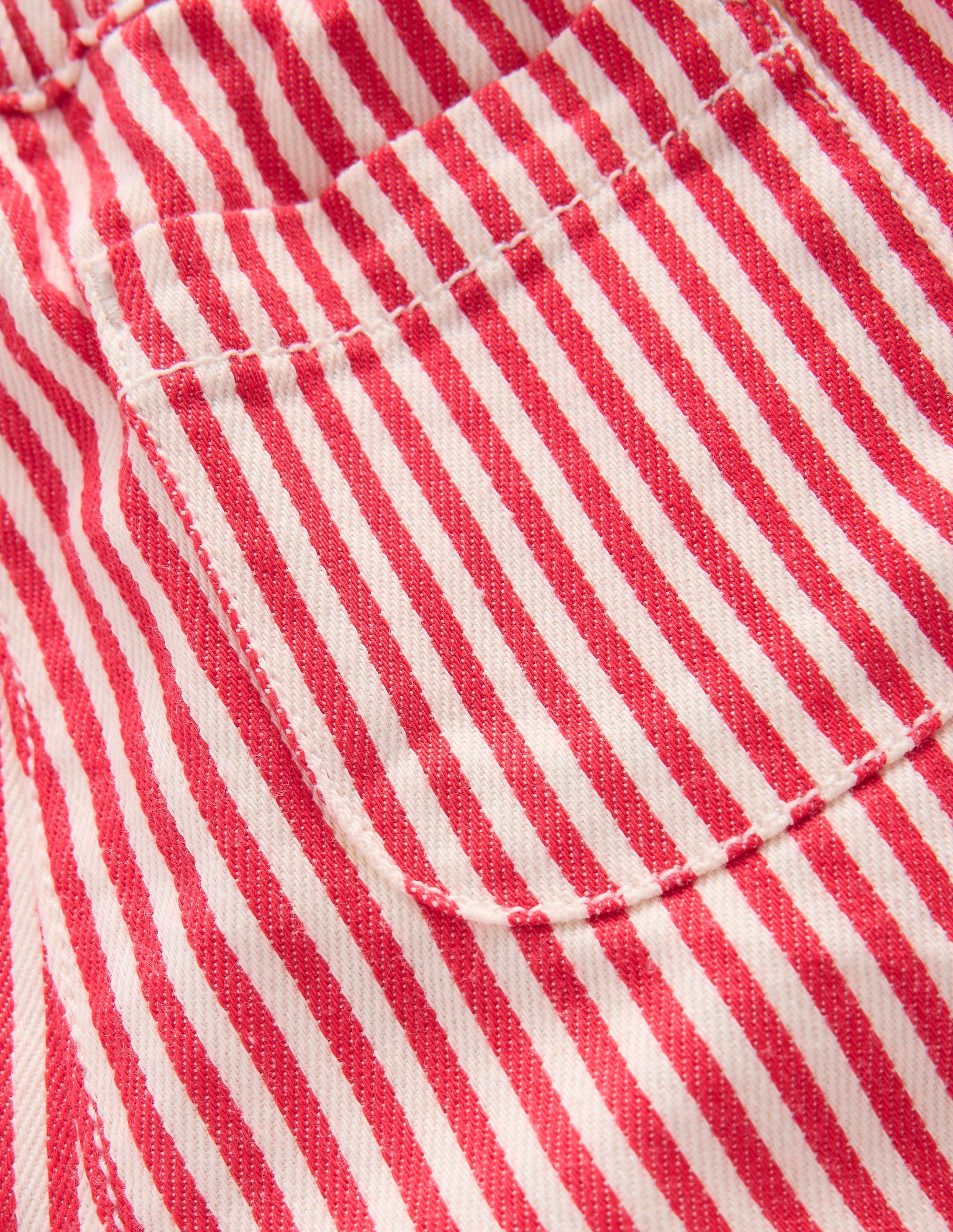 Cotton Pull-on Pants-Red Stripe - Image 3