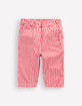 Cotton Pull-on Pants-Red Stripe